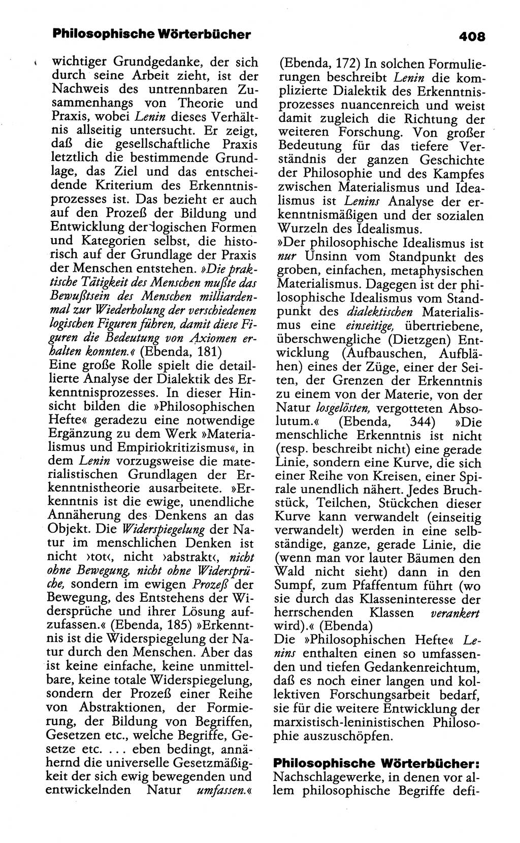 Wörterbuch der marxistisch-leninistischen Philosophie [Deutsche Demokratische Republik (DDR)] 1985, Seite 408 (Wb. ML Phil. DDR 1985, S. 408)