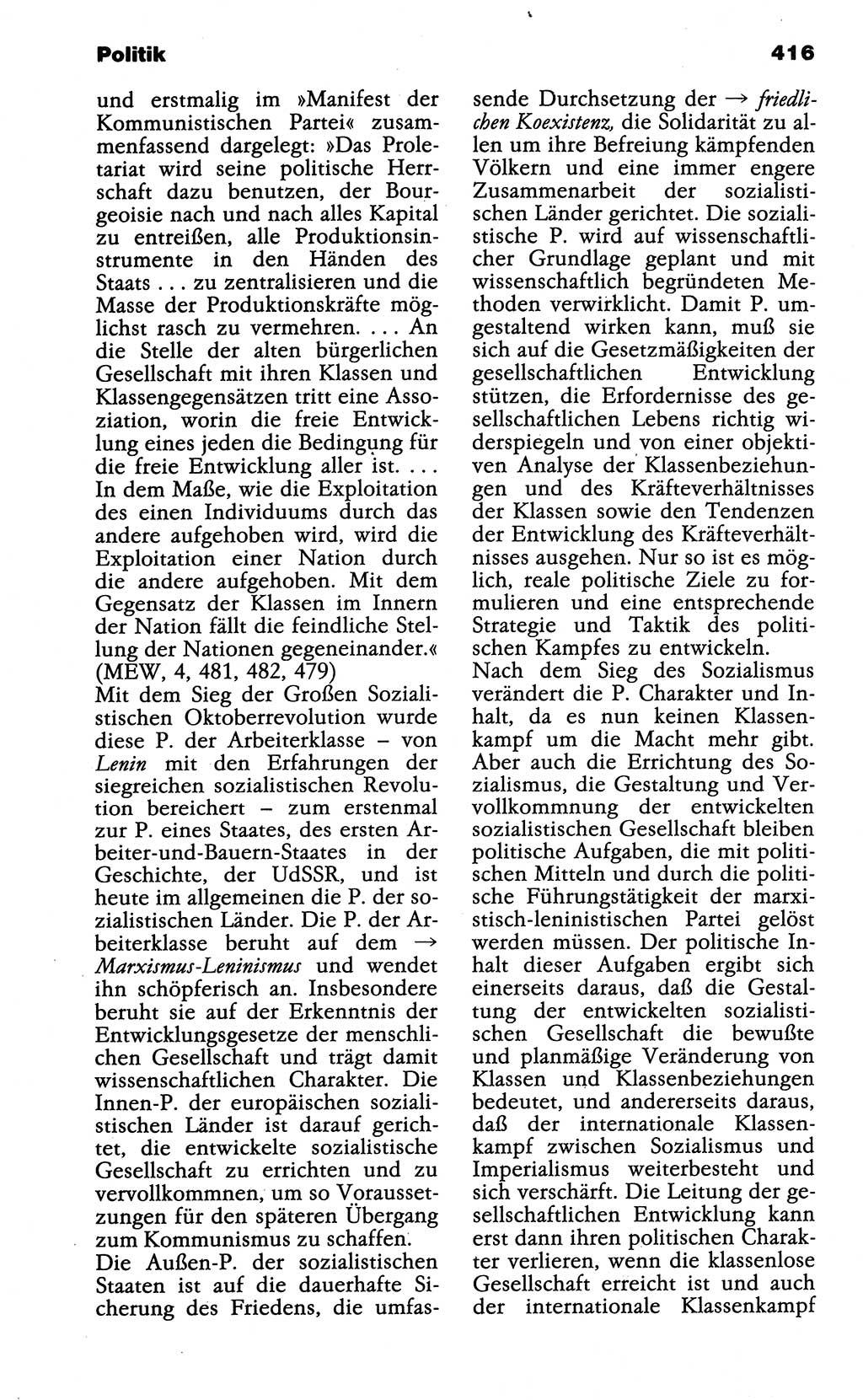 Wörterbuch der marxistisch-leninistischen Philosophie [Deutsche Demokratische Republik (DDR)] 1985, Seite 416 (Wb. ML Phil. DDR 1985, S. 416)