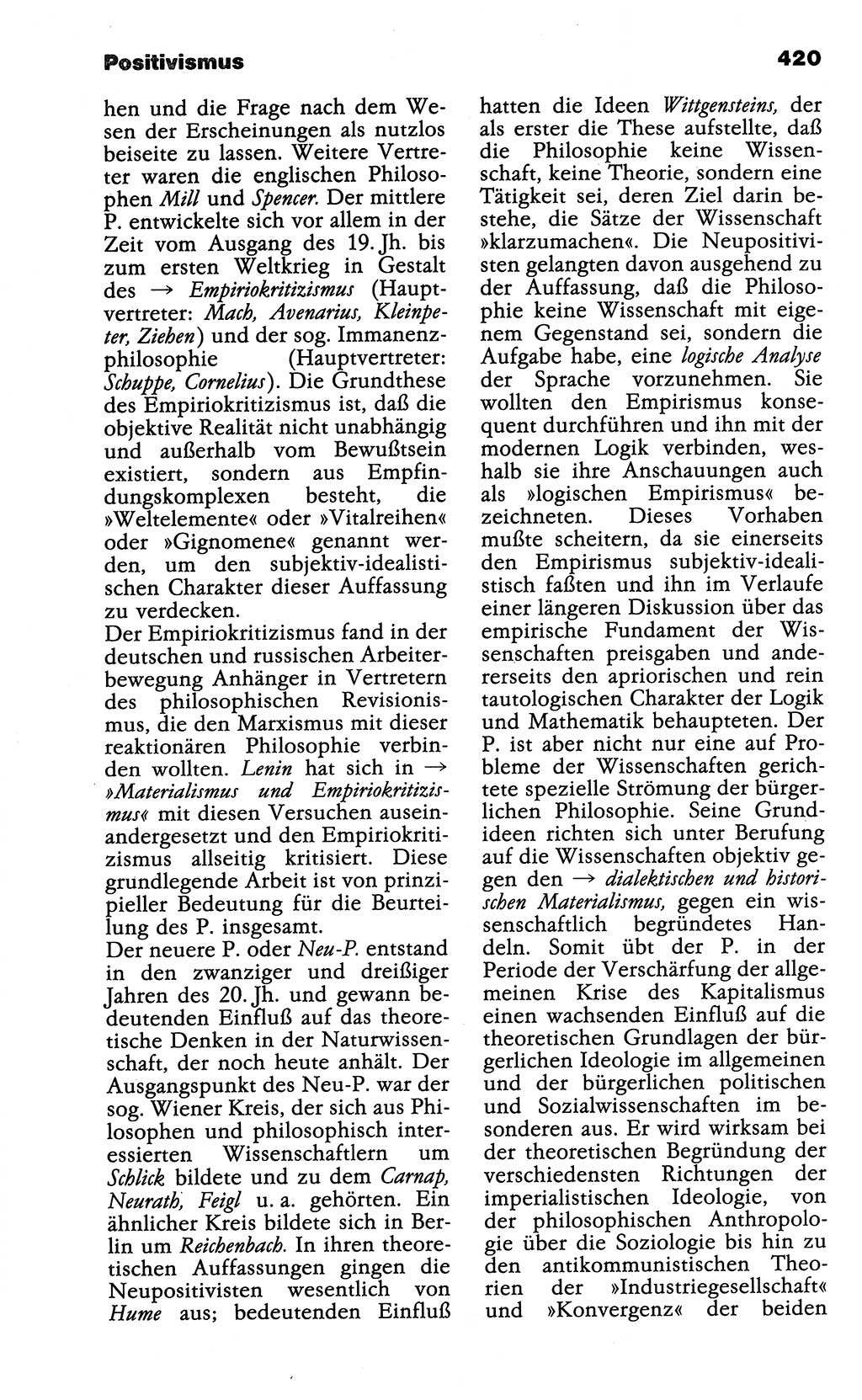 Wörterbuch der marxistisch-leninistischen Philosophie [Deutsche Demokratische Republik (DDR)] 1985, Seite 420 (Wb. ML Phil. DDR 1985, S. 420)