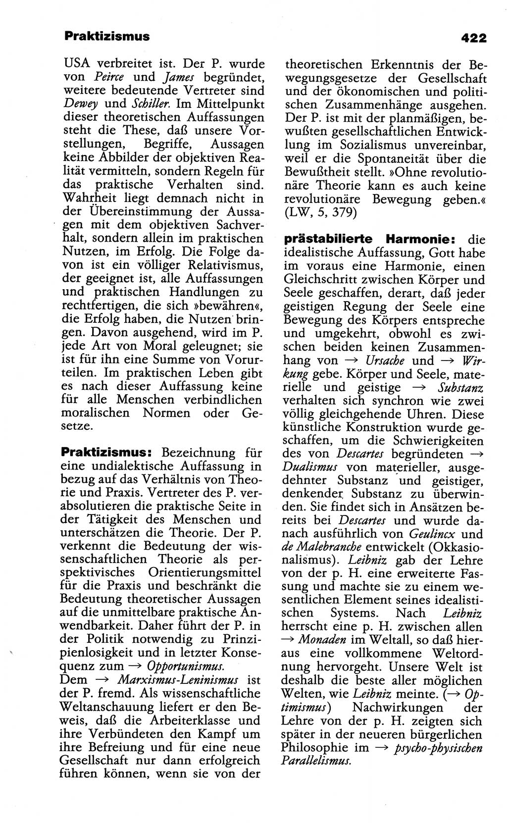 Wörterbuch der marxistisch-leninistischen Philosophie [Deutsche Demokratische Republik (DDR)] 1985, Seite 422 (Wb. ML Phil. DDR 1985, S. 422)