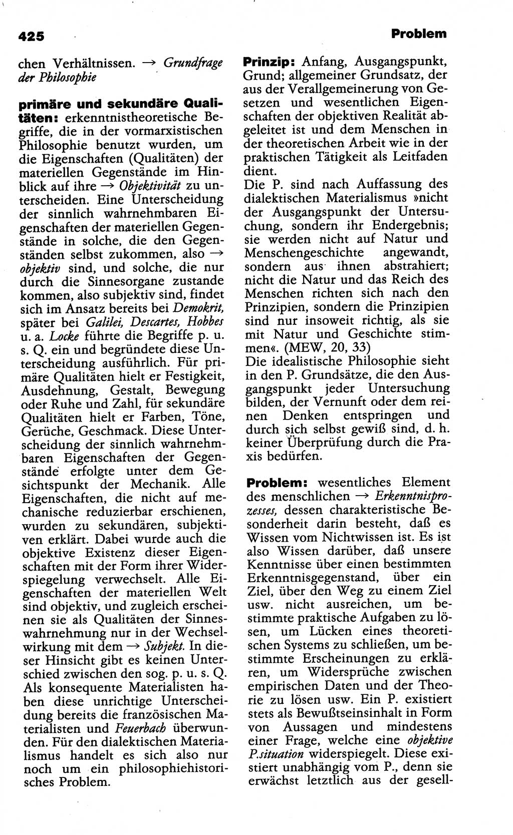Wörterbuch der marxistisch-leninistischen Philosophie [Deutsche Demokratische Republik (DDR)] 1985, Seite 425 (Wb. ML Phil. DDR 1985, S. 425)