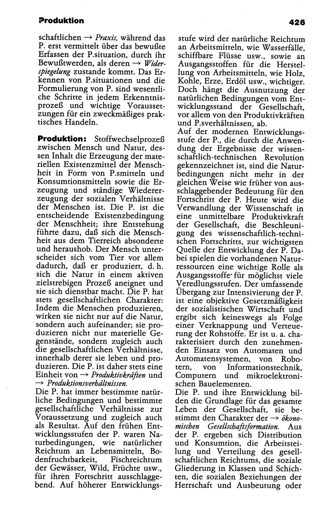 Wörterbuch der marxistisch-leninistischen Philosophie [Deutsche Demokratische Republik (DDR)] 1985, Seite 426 (Wb. ML Phil. DDR 1985, S. 426)