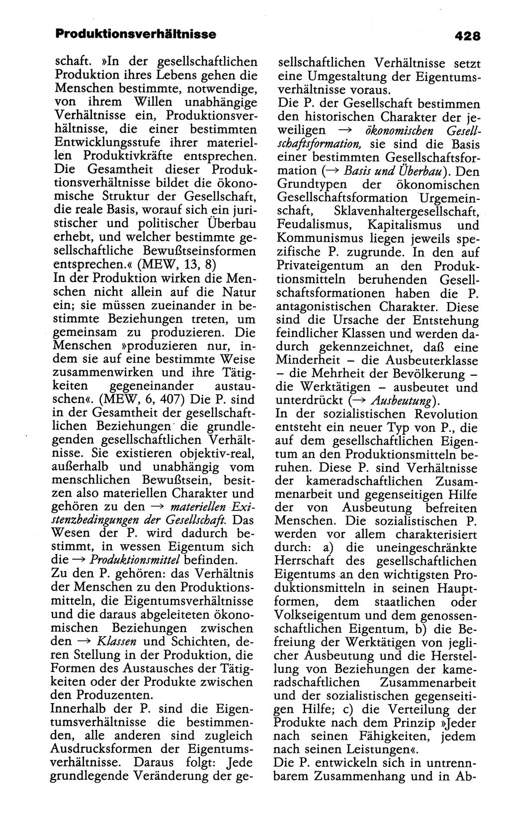 Wörterbuch der marxistisch-leninistischen Philosophie [Deutsche Demokratische Republik (DDR)] 1985, Seite 428 (Wb. ML Phil. DDR 1985, S. 428)