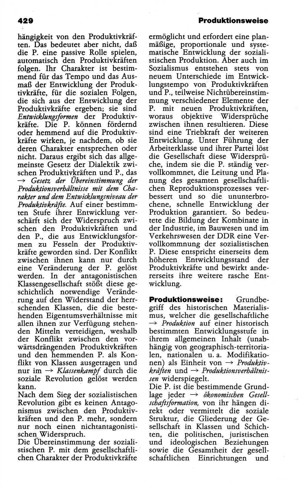 Wörterbuch der marxistisch-leninistischen Philosophie [Deutsche Demokratische Republik (DDR)] 1985, Seite 429 (Wb. ML Phil. DDR 1985, S. 429)