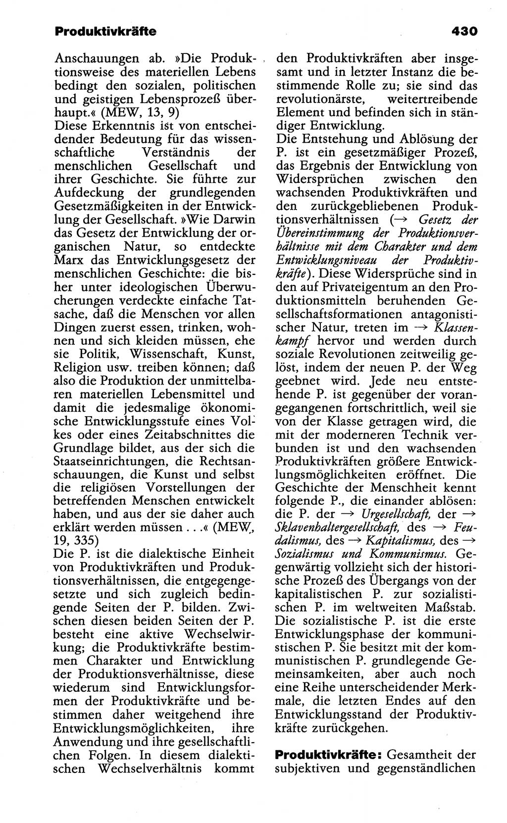 Wörterbuch der marxistisch-leninistischen Philosophie [Deutsche Demokratische Republik (DDR)] 1985, Seite 430 (Wb. ML Phil. DDR 1985, S. 430)