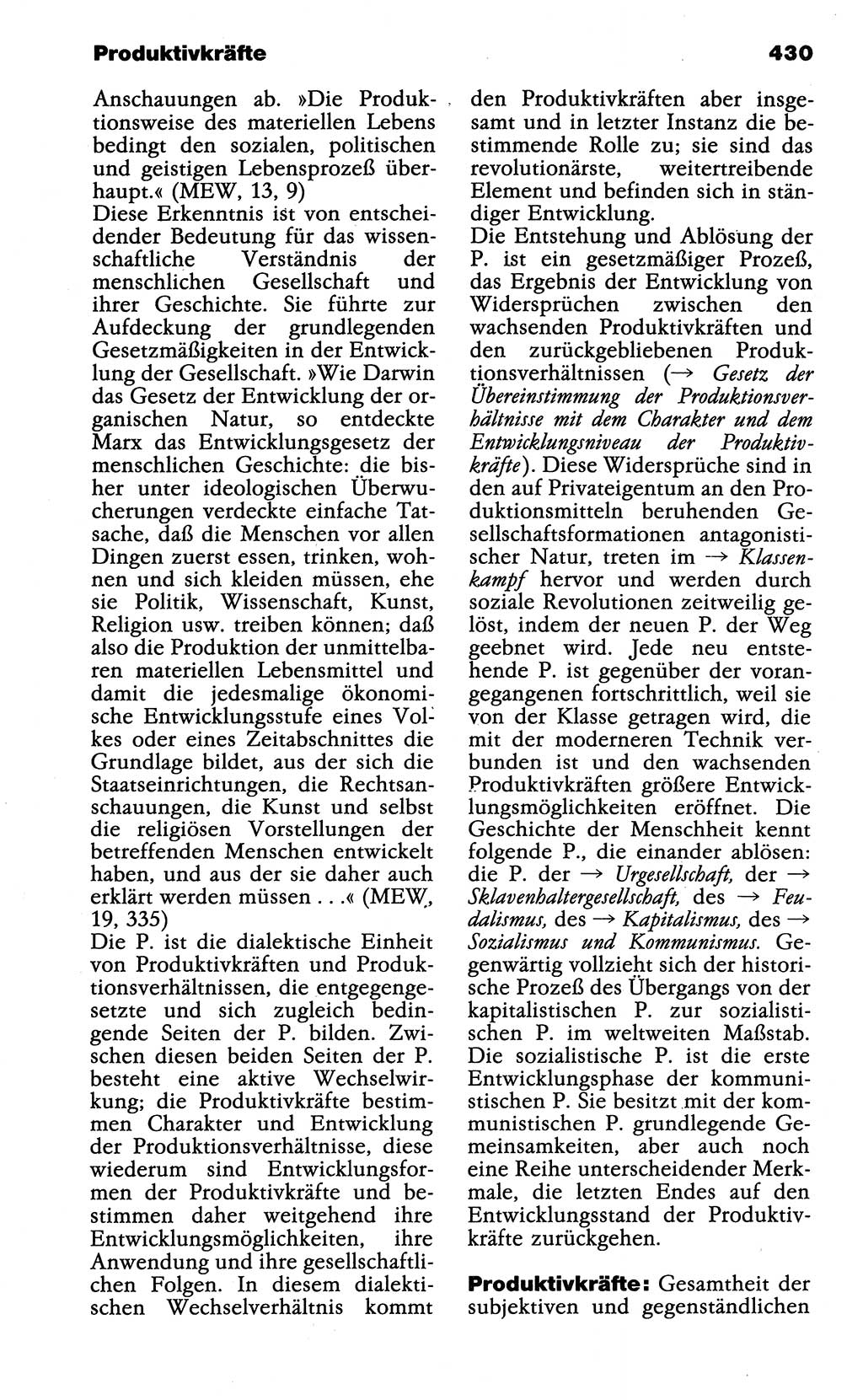 Wörterbuch der marxistisch-leninistischen Philosophie [Deutsche Demokratische Republik (DDR)] 1985, Seite 430 (Wb. ML Phil. DDR 1985, S. 430)