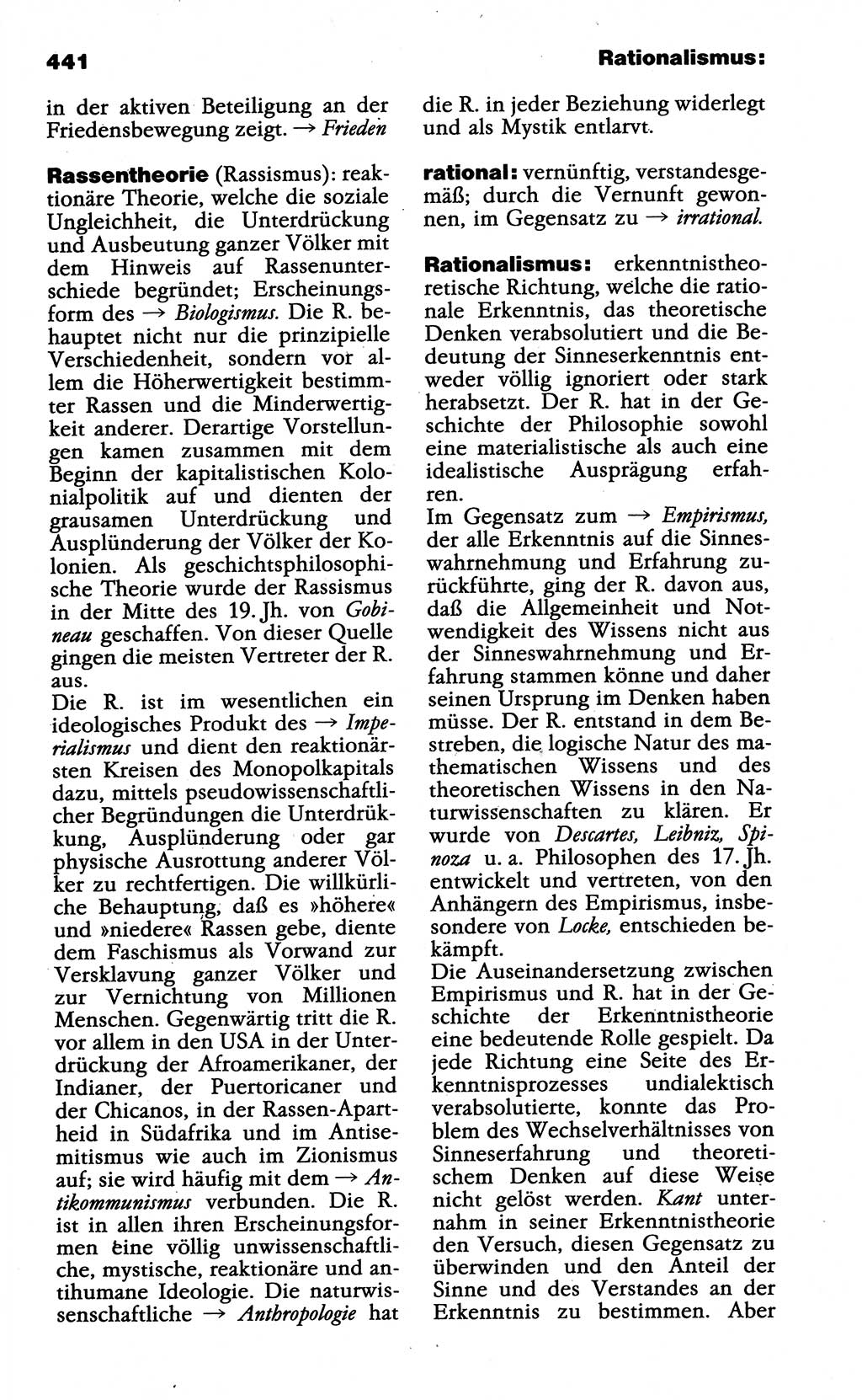 Wörterbuch der marxistisch-leninistischen Philosophie [Deutsche Demokratische Republik (DDR)] 1985, Seite 441 (Wb. ML Phil. DDR 1985, S. 441)