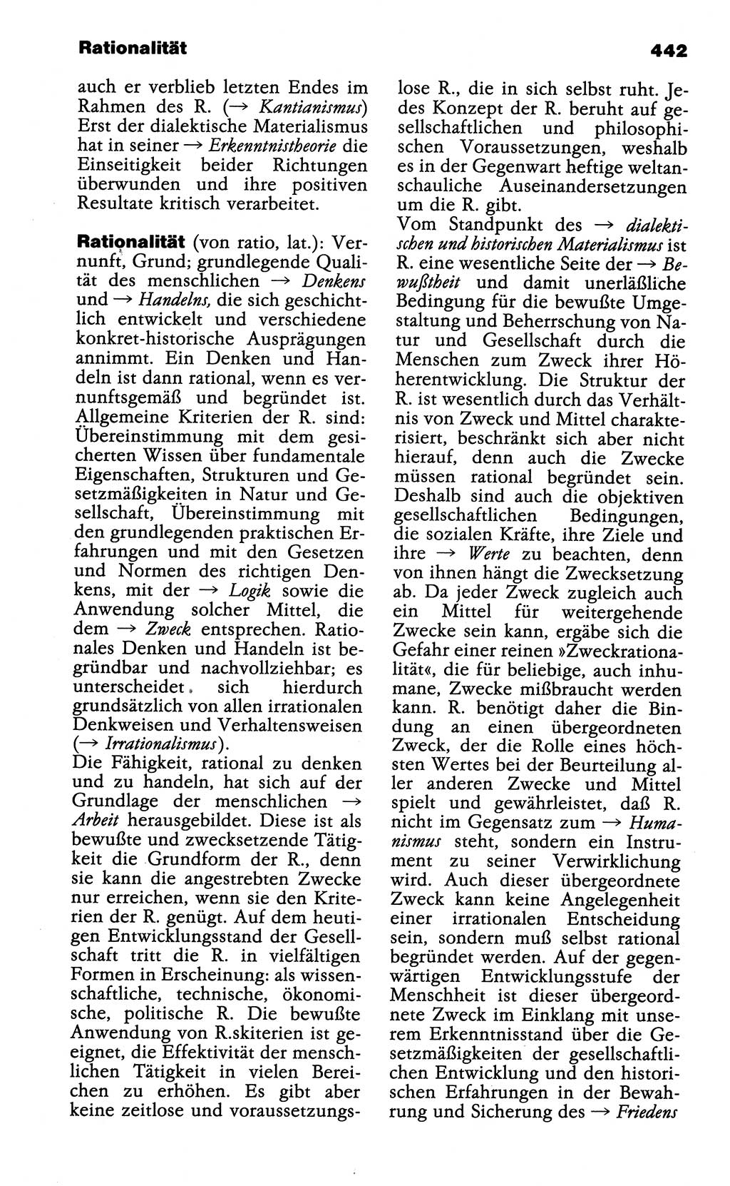 Wörterbuch der marxistisch-leninistischen Philosophie [Deutsche Demokratische Republik (DDR)] 1985, Seite 442 (Wb. ML Phil. DDR 1985, S. 442)