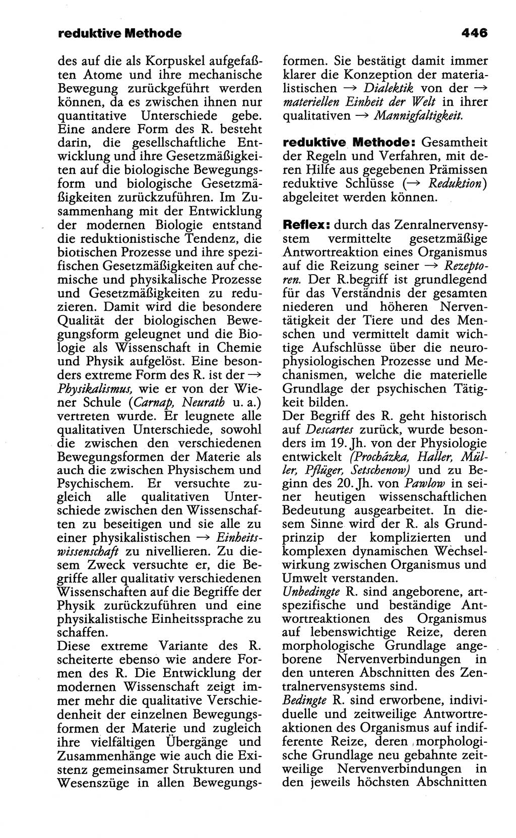 Wörterbuch der marxistisch-leninistischen Philosophie [Deutsche Demokratische Republik (DDR)] 1985, Seite 446 (Wb. ML Phil. DDR 1985, S. 446)