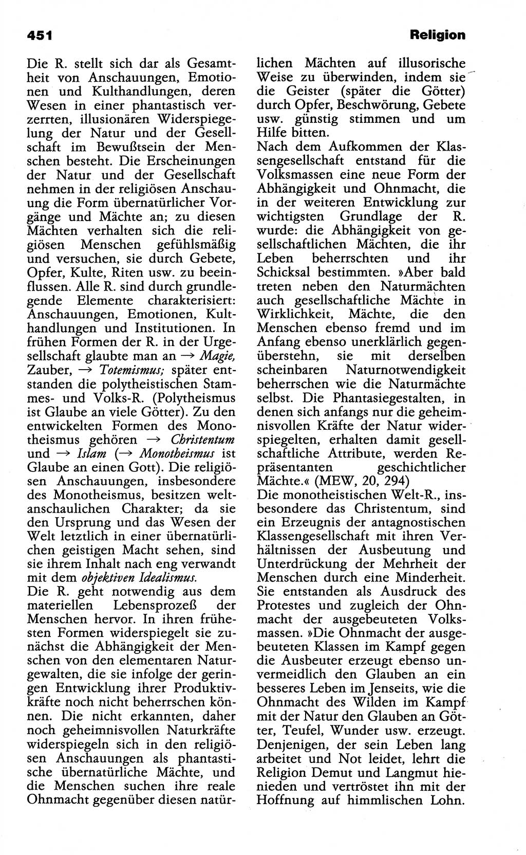 Wörterbuch der marxistisch-leninistischen Philosophie [Deutsche Demokratische Republik (DDR)] 1985, Seite 451 (Wb. ML Phil. DDR 1985, S. 451)
