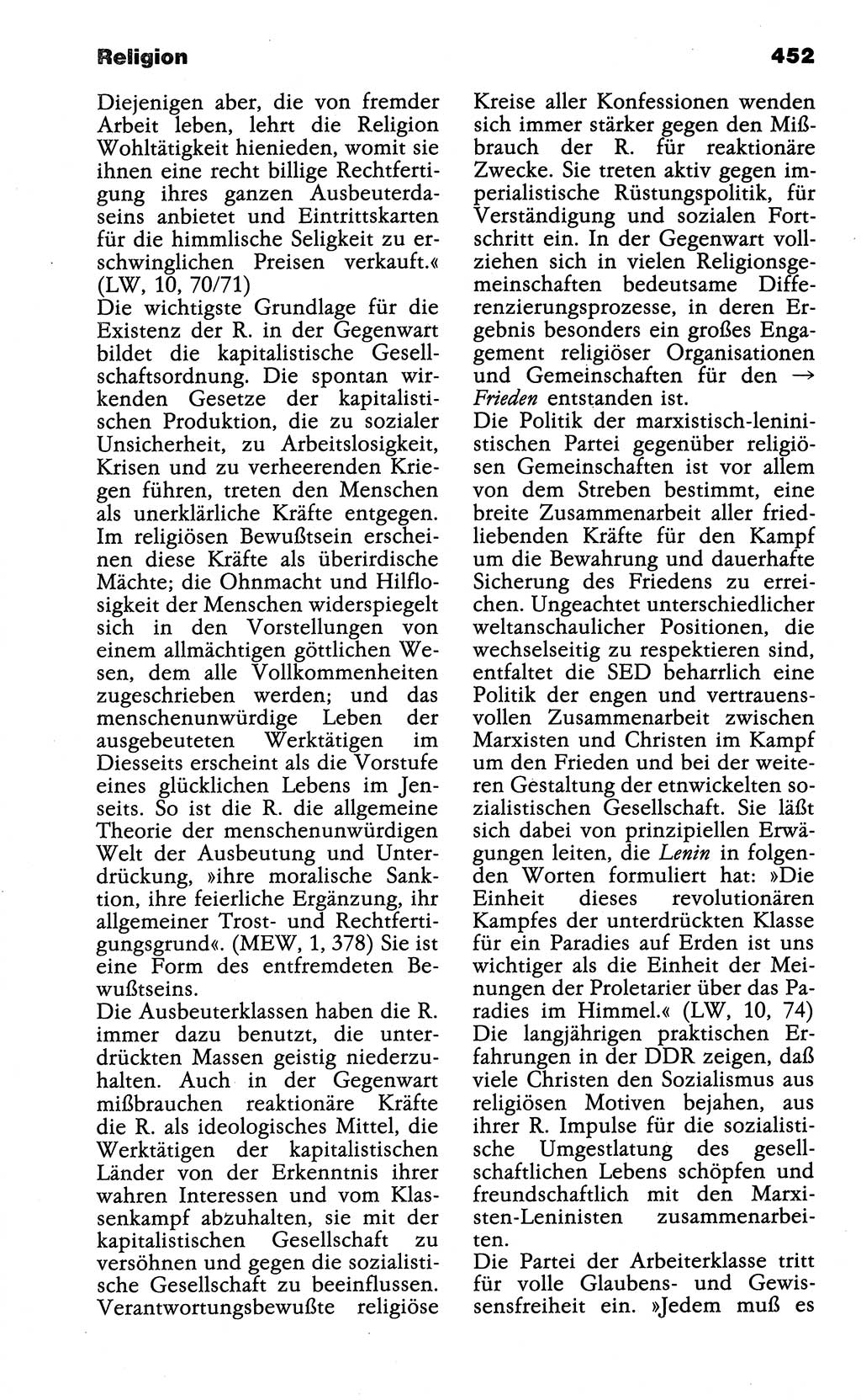 Wörterbuch der marxistisch-leninistischen Philosophie [Deutsche Demokratische Republik (DDR)] 1985, Seite 452 (Wb. ML Phil. DDR 1985, S. 452)