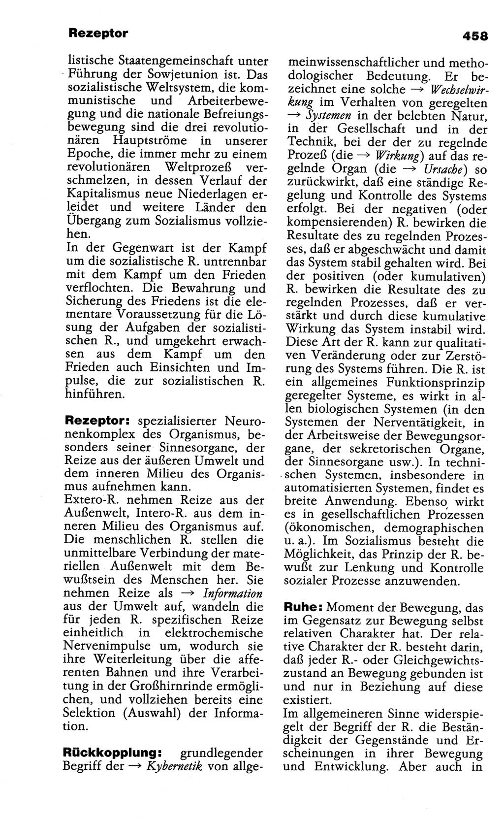 Wörterbuch der marxistisch-leninistischen Philosophie [Deutsche Demokratische Republik (DDR)] 1985, Seite 458 (Wb. ML Phil. DDR 1985, S. 458)