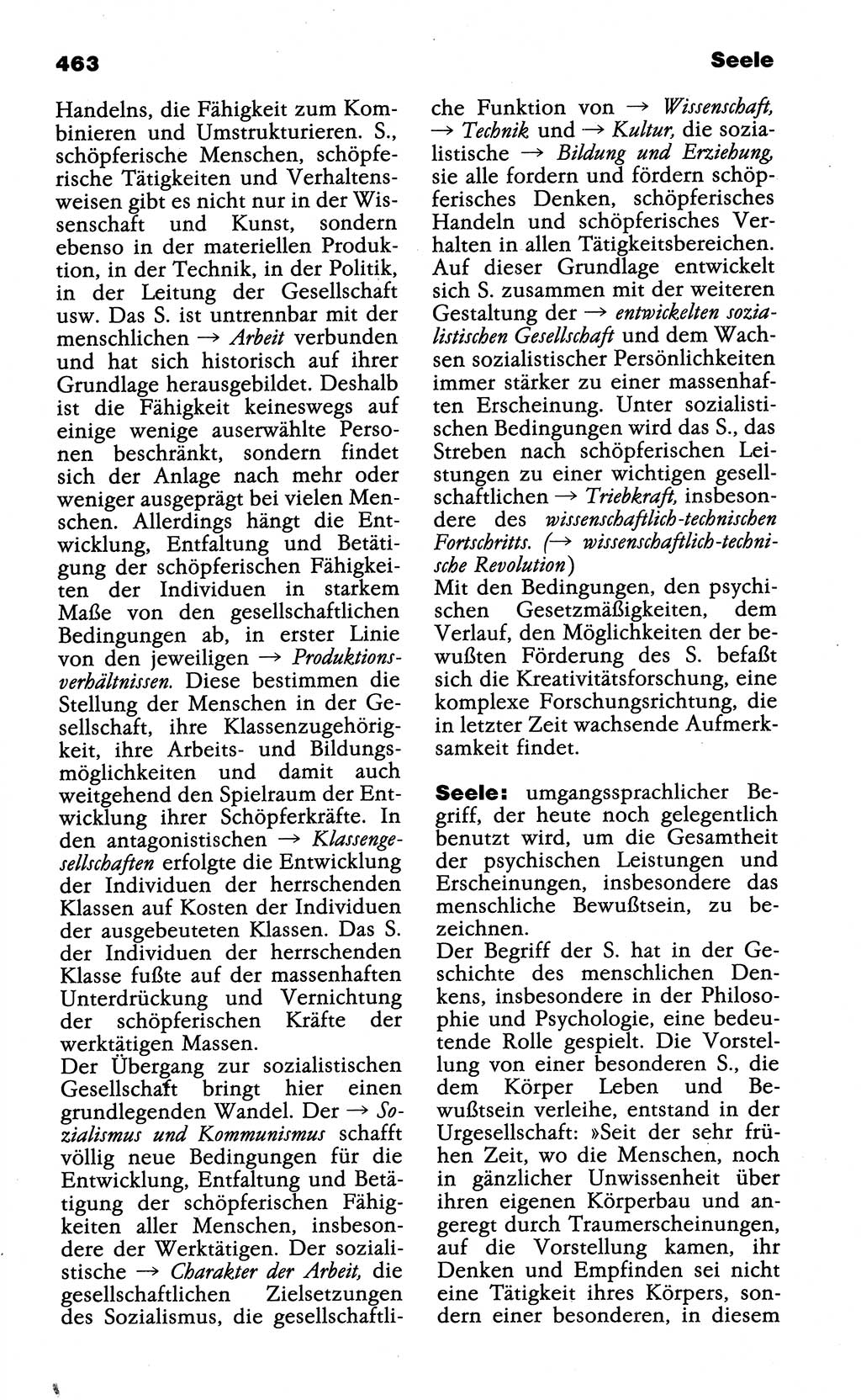 Wörterbuch der marxistisch-leninistischen Philosophie [Deutsche Demokratische Republik (DDR)] 1985, Seite 463 (Wb. ML Phil. DDR 1985, S. 463)