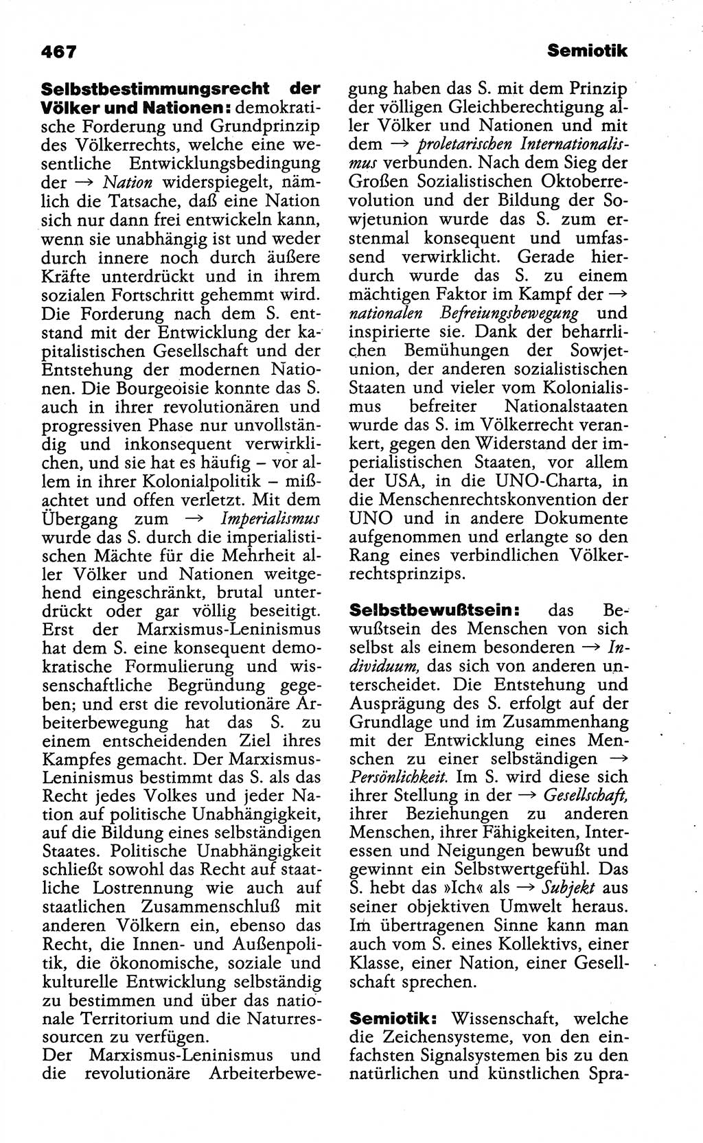 WÃ¶rterbuch der marxistisch-leninistischen Philosophie [Deutsche Demokratische Republik (DDR)] 1985, Seite 467 (Wb. ML Phil. DDR 1985, S. 467)