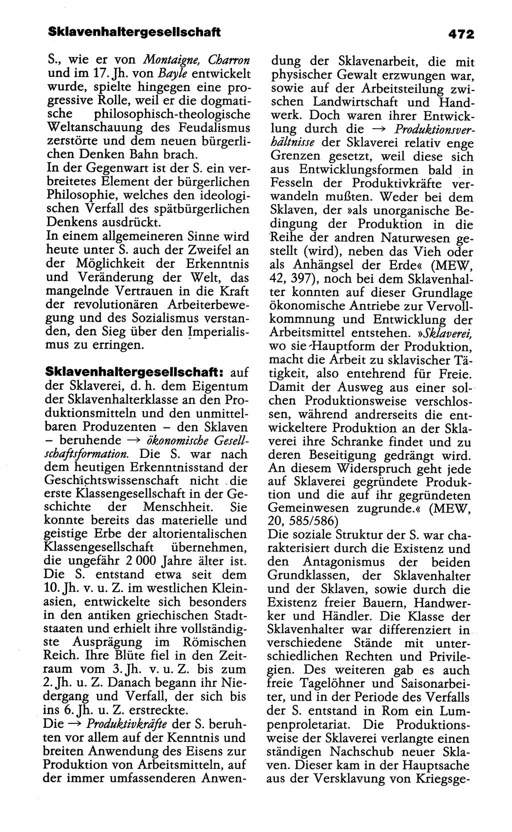 Wörterbuch der marxistisch-leninistischen Philosophie [Deutsche Demokratische Republik (DDR)] 1985, Seite 472 (Wb. ML Phil. DDR 1985, S. 472)