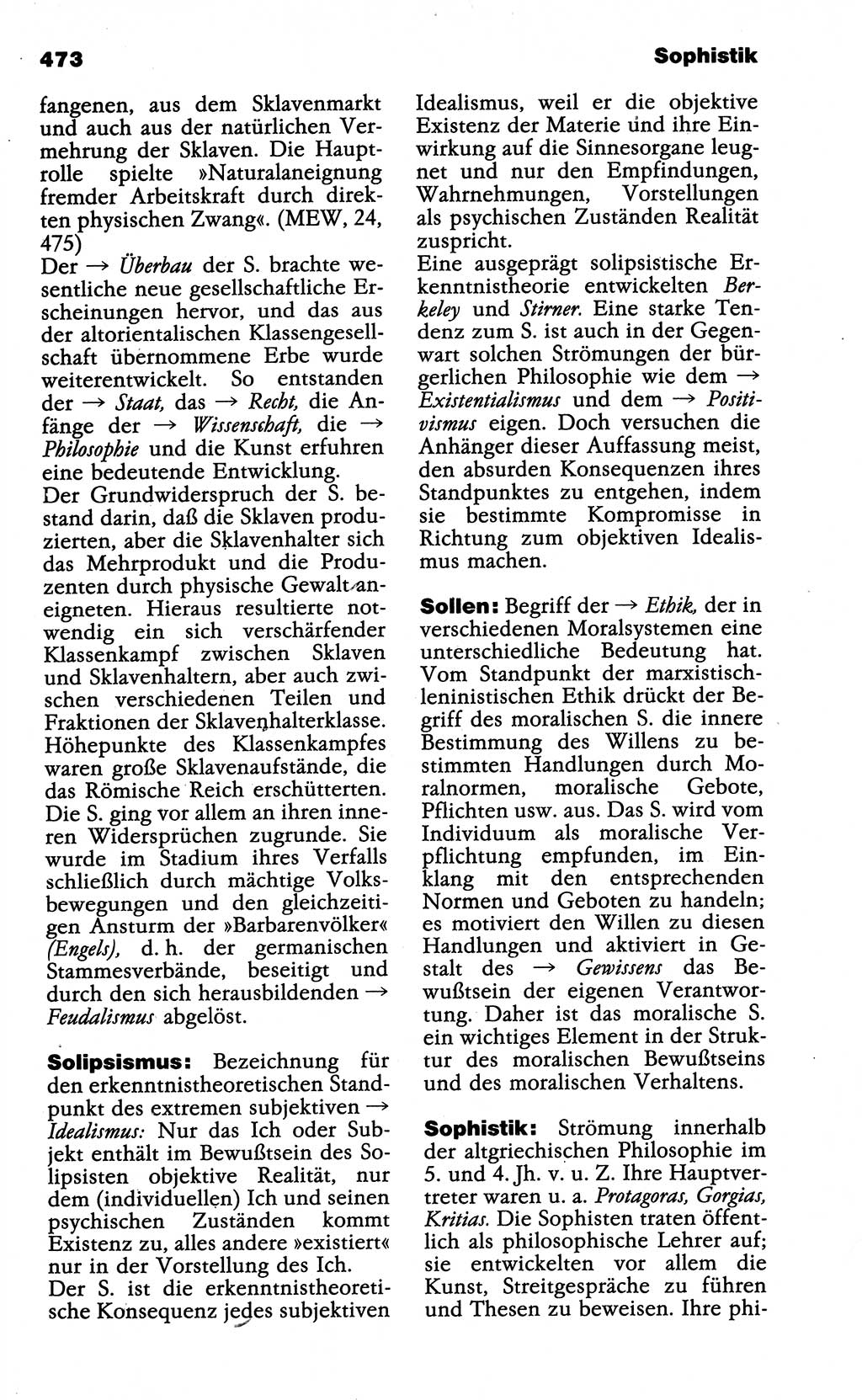 Wörterbuch der marxistisch-leninistischen Philosophie [Deutsche Demokratische Republik (DDR)] 1985, Seite 473 (Wb. ML Phil. DDR 1985, S. 473)