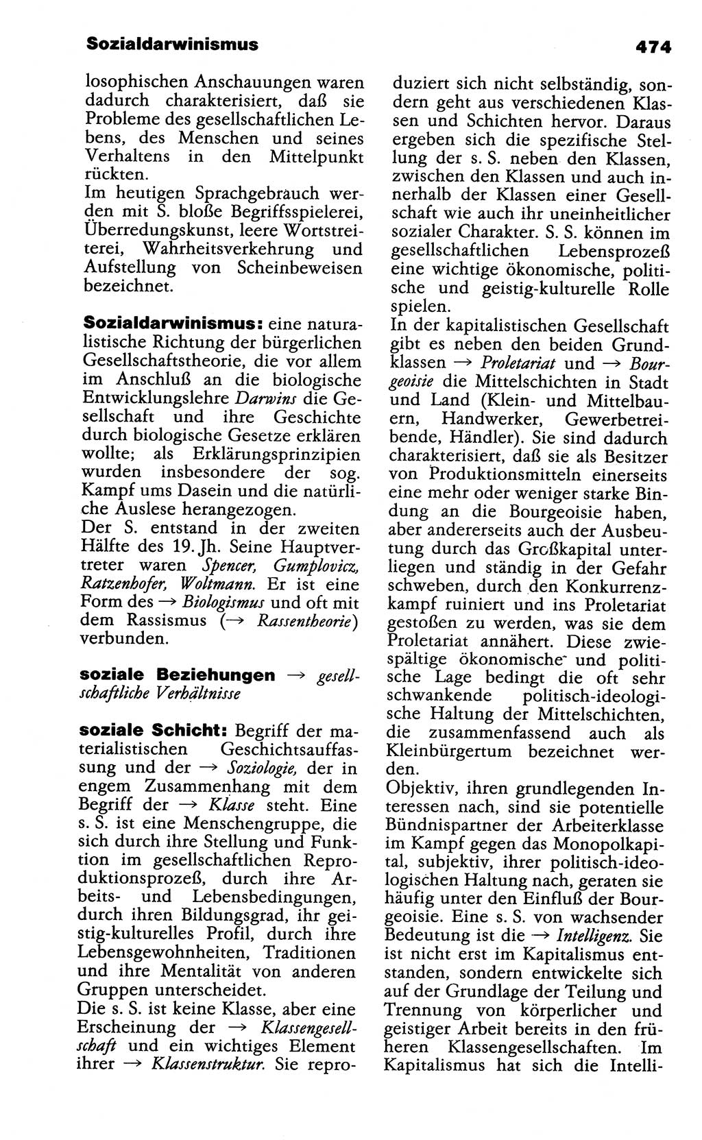Wörterbuch der marxistisch-leninistischen Philosophie [Deutsche Demokratische Republik (DDR)] 1985, Seite 474 (Wb. ML Phil. DDR 1985, S. 474)