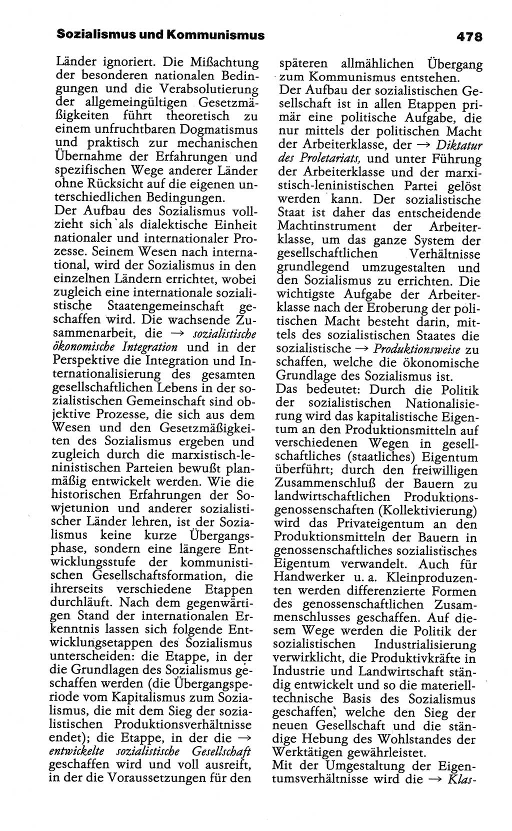 Wörterbuch der marxistisch-leninistischen Philosophie [Deutsche Demokratische Republik (DDR)] 1985, Seite 478 (Wb. ML Phil. DDR 1985, S. 478)