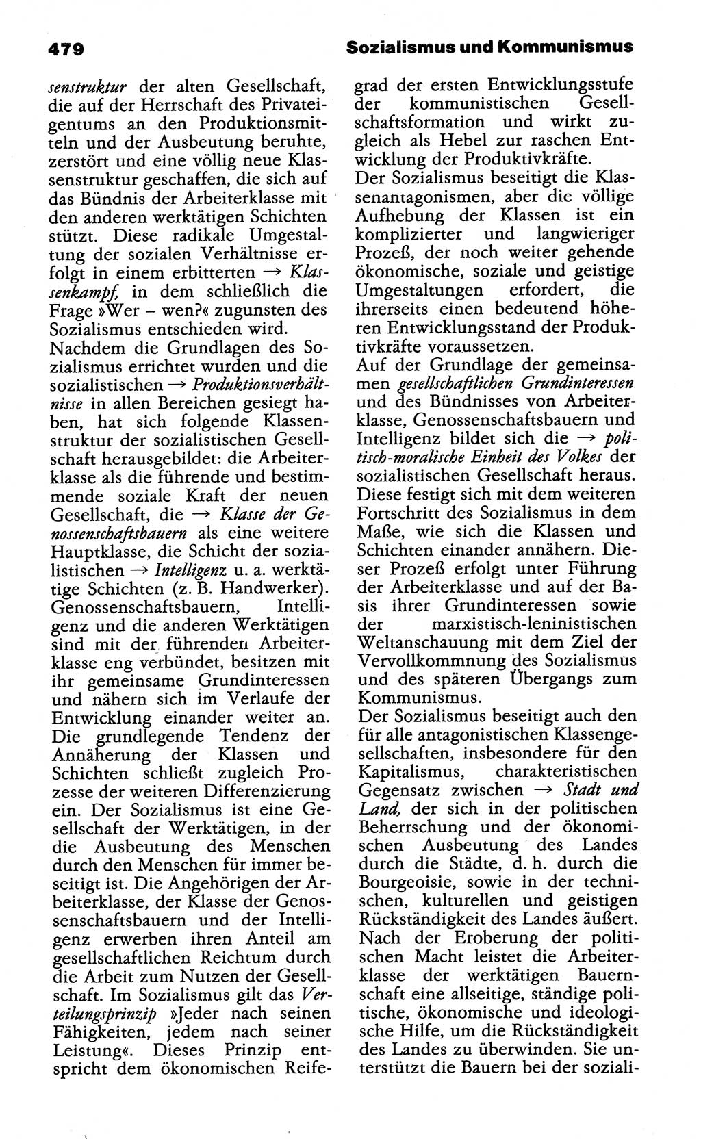 Wörterbuch der marxistisch-leninistischen Philosophie [Deutsche Demokratische Republik (DDR)] 1985, Seite 479 (Wb. ML Phil. DDR 1985, S. 479)