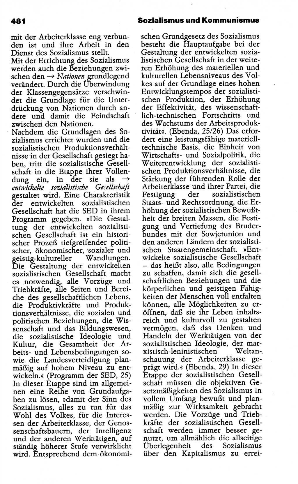 Wörterbuch der marxistisch-leninistischen Philosophie [Deutsche Demokratische Republik (DDR)] 1985, Seite 481 (Wb. ML Phil. DDR 1985, S. 481)