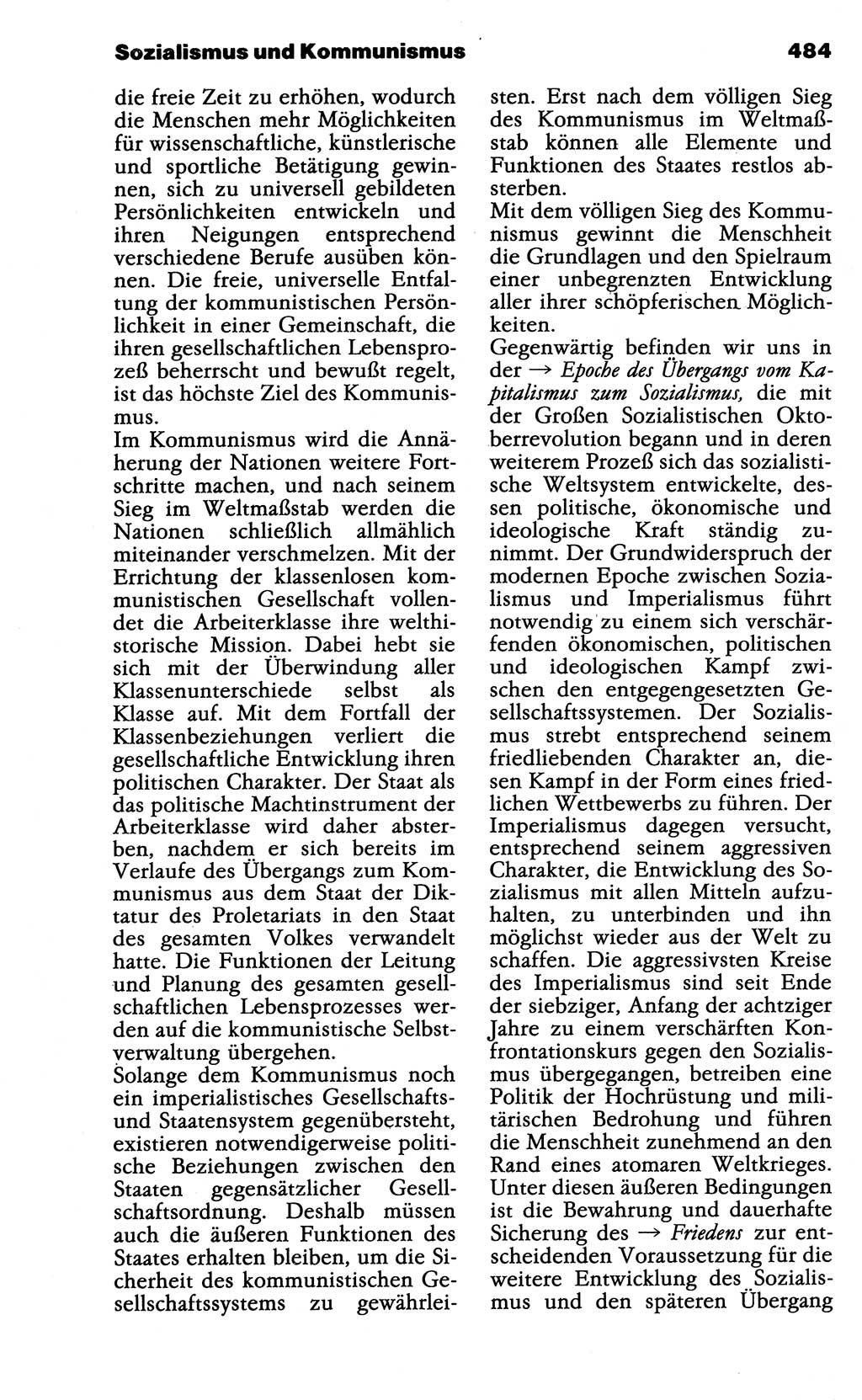 Wörterbuch der marxistisch-leninistischen Philosophie [Deutsche Demokratische Republik (DDR)] 1985, Seite 484 (Wb. ML Phil. DDR 1985, S. 484)