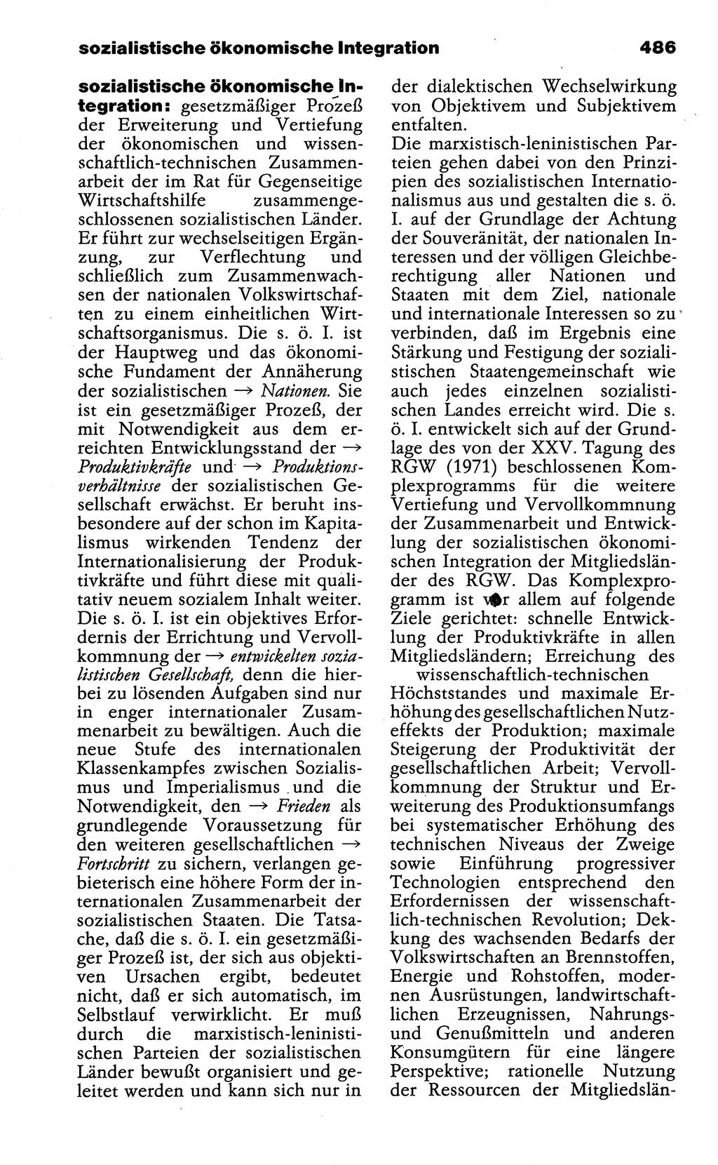 Wörterbuch der marxistisch-leninistischen Philosophie [Deutsche Demokratische Republik (DDR)] 1985, Seite 486 (Wb. ML Phil. DDR 1985, S. 486)