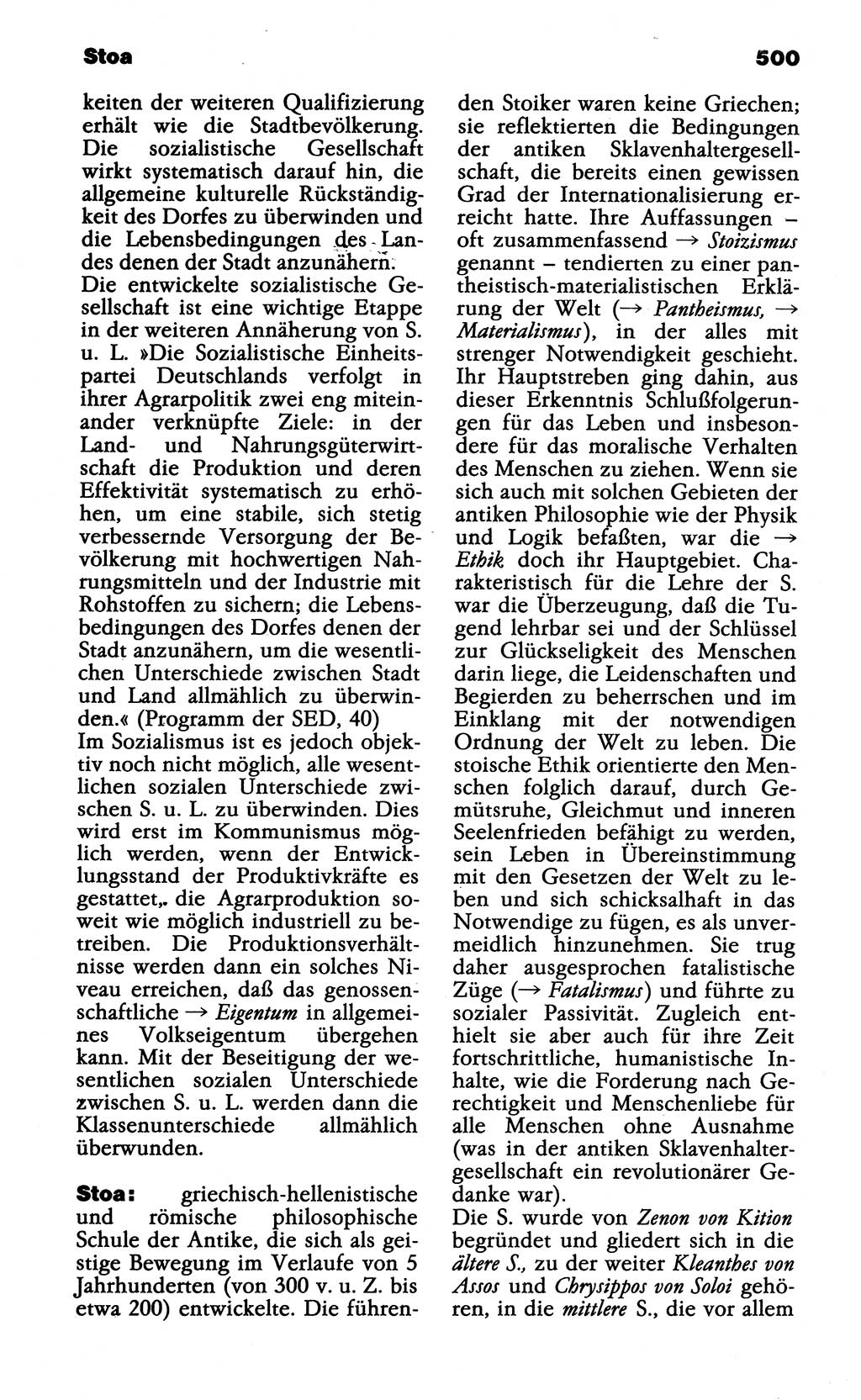 Wörterbuch der marxistisch-leninistischen Philosophie [Deutsche Demokratische Republik (DDR)] 1985, Seite 500 (Wb. ML Phil. DDR 1985, S. 500)