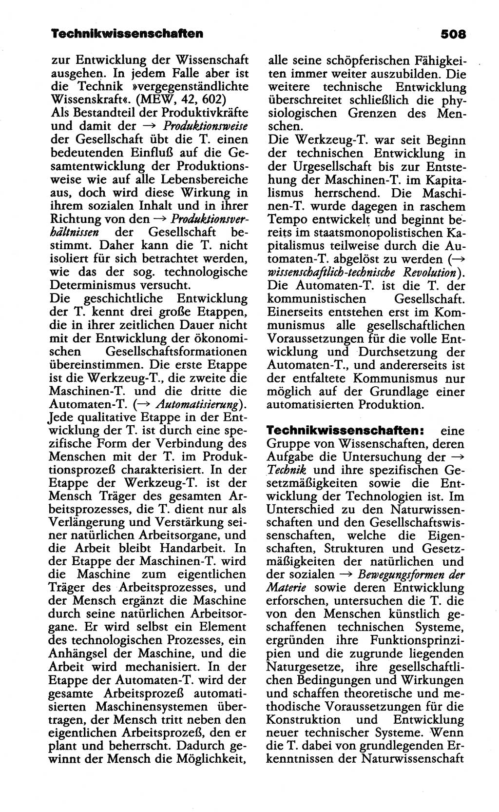 Wörterbuch der marxistisch-leninistischen Philosophie [Deutsche Demokratische Republik (DDR)] 1985, Seite 508 (Wb. ML Phil. DDR 1985, S. 508)