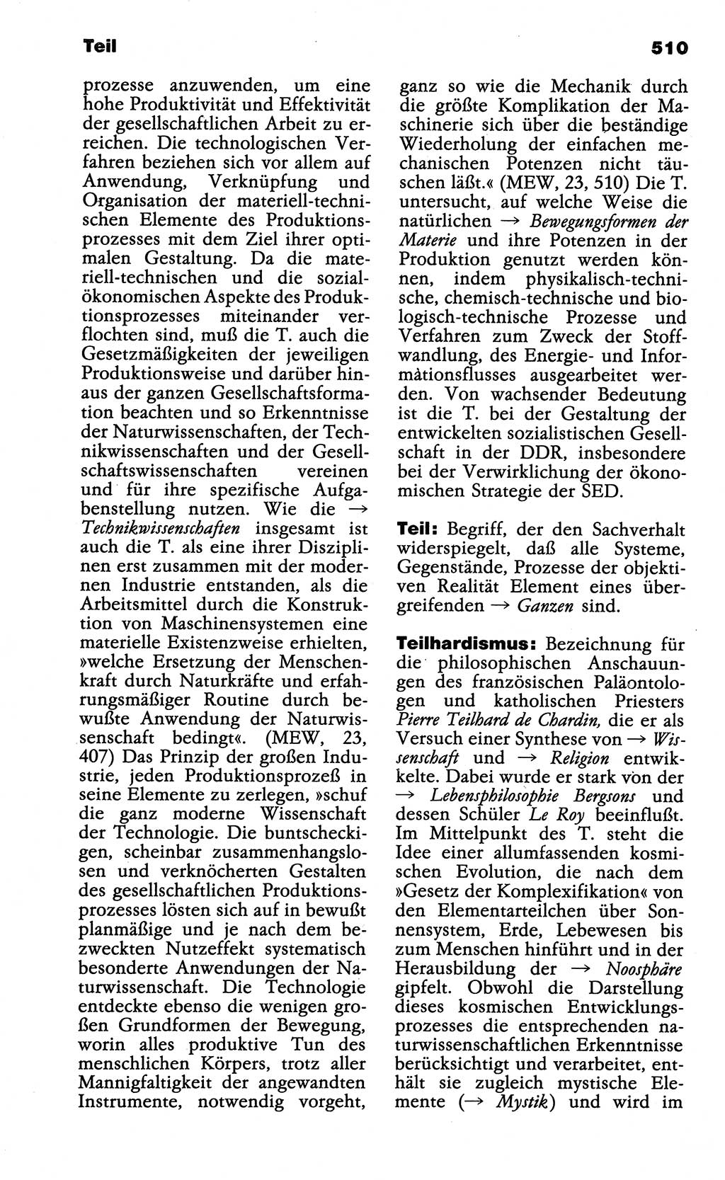 Wörterbuch der marxistisch-leninistischen Philosophie [Deutsche Demokratische Republik (DDR)] 1985, Seite 510 (Wb. ML Phil. DDR 1985, S. 510)