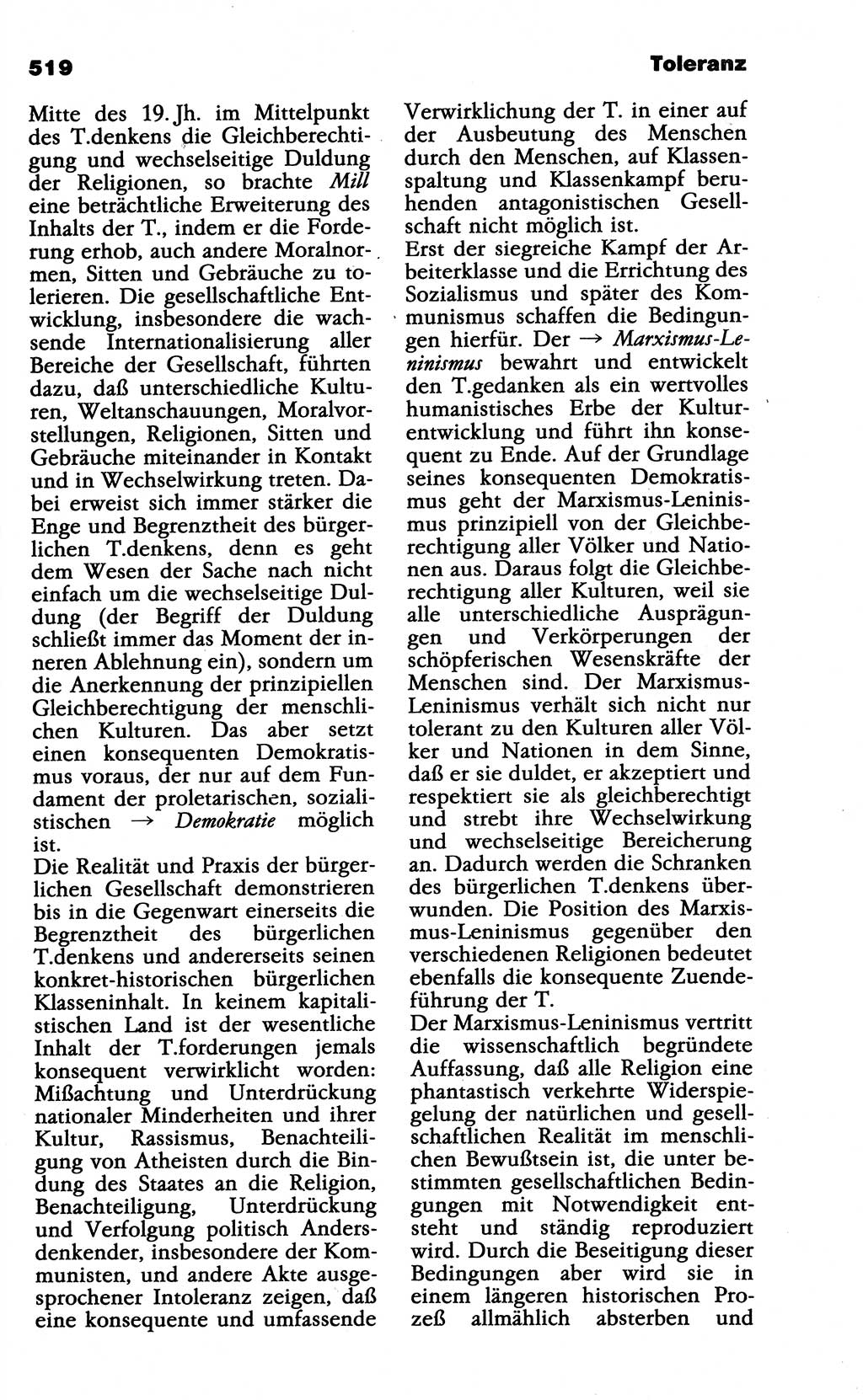 Wörterbuch der marxistisch-leninistischen Philosophie [Deutsche Demokratische Republik (DDR)] 1985, Seite 519 (Wb. ML Phil. DDR 1985, S. 519)