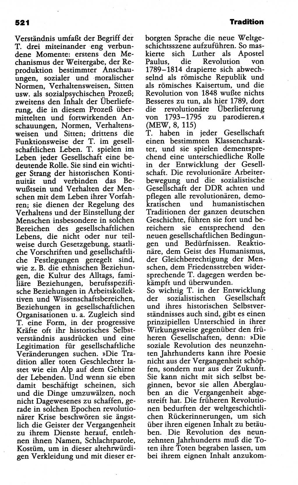 Wörterbuch der marxistisch-leninistischen Philosophie [Deutsche Demokratische Republik (DDR)] 1985, Seite 521 (Wb. ML Phil. DDR 1985, S. 521)