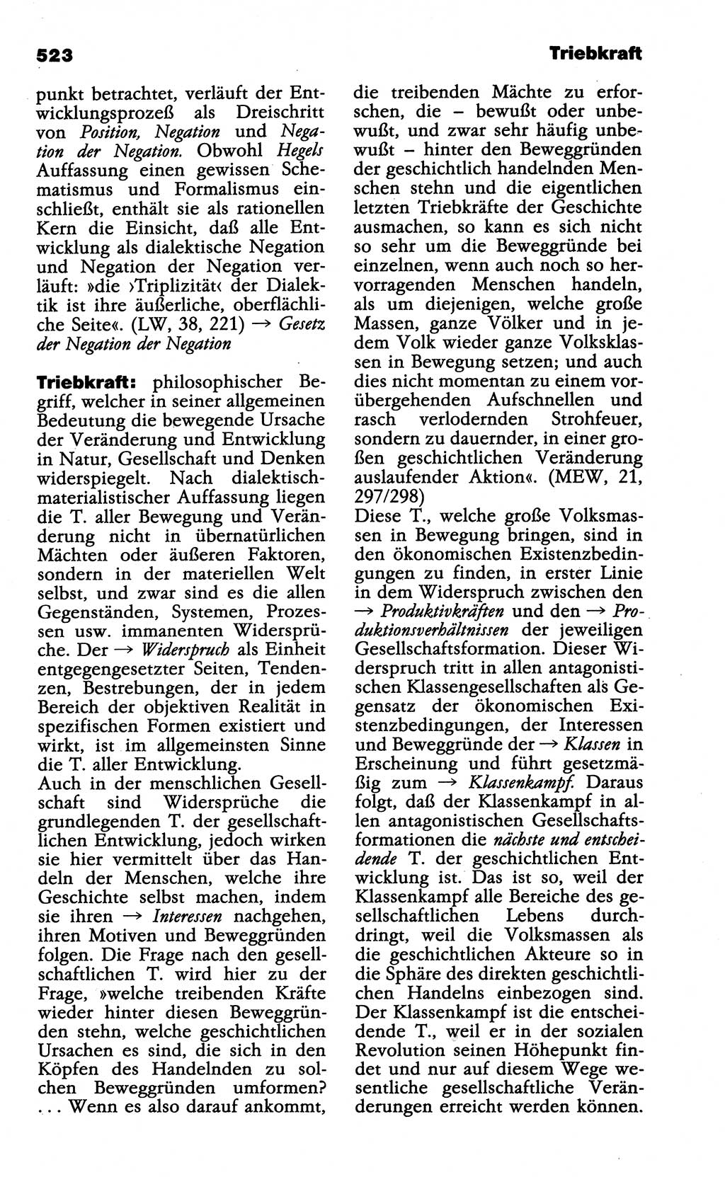 Wörterbuch der marxistisch-leninistischen Philosophie [Deutsche Demokratische Republik (DDR)] 1985, Seite 523 (Wb. ML Phil. DDR 1985, S. 523)