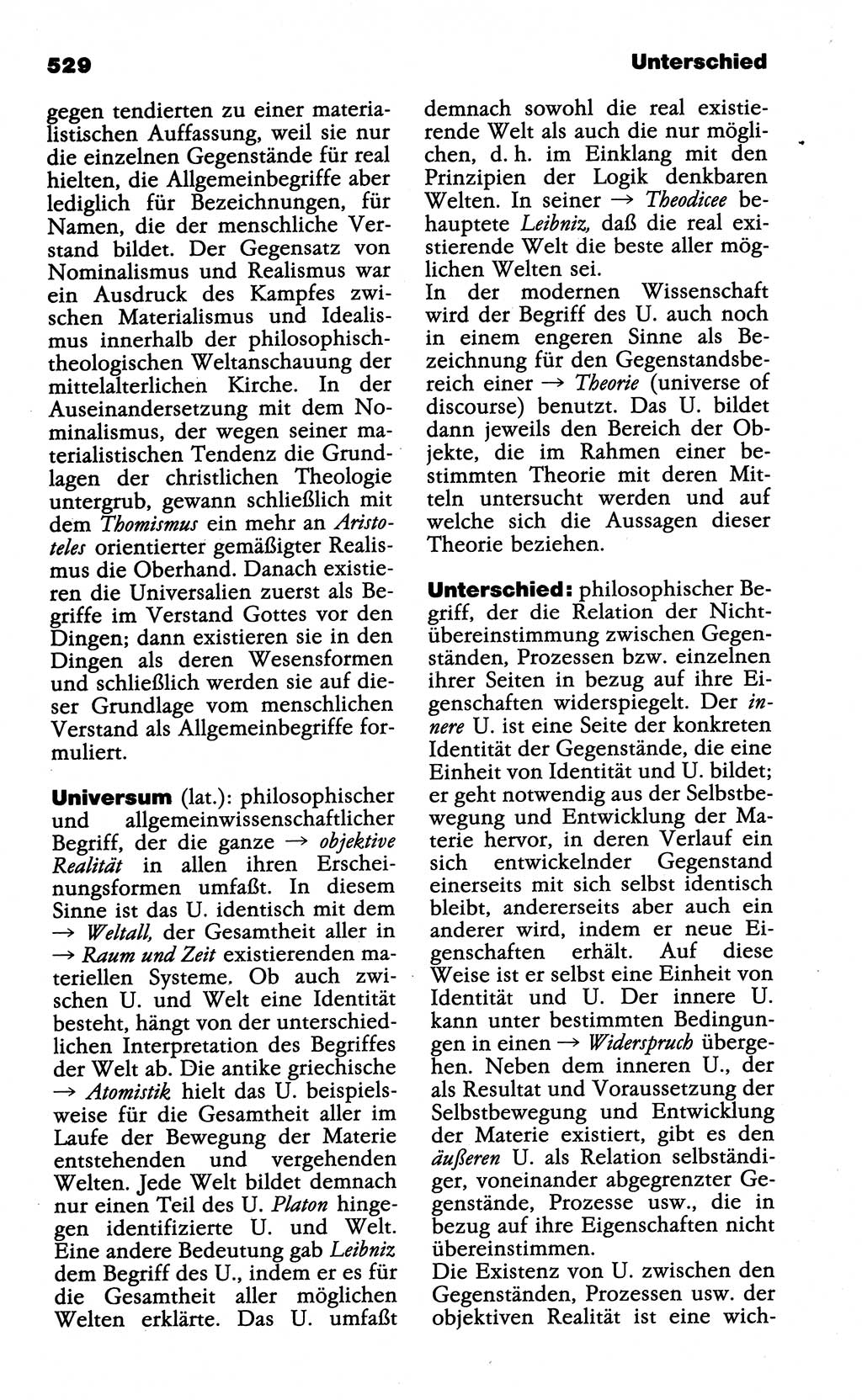 Wörterbuch der marxistisch-leninistischen Philosophie [Deutsche Demokratische Republik (DDR)] 1985, Seite 529 (Wb. ML Phil. DDR 1985, S. 529)