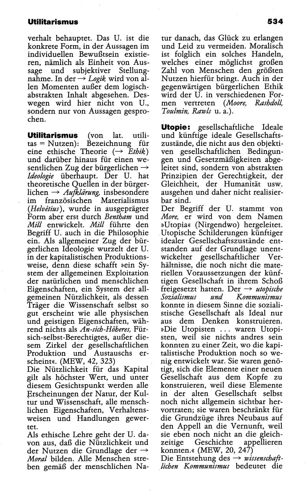 Wörterbuch der marxistisch-leninistischen Philosophie [Deutsche Demokratische Republik (DDR)] 1985, Seite 534 (Wb. ML Phil. DDR 1985, S. 534)