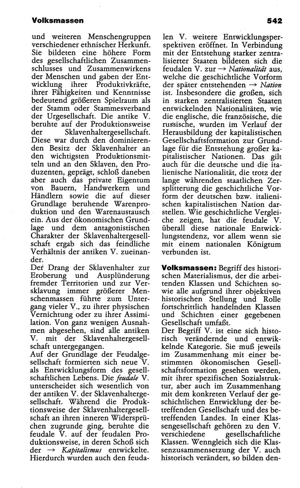 Wörterbuch der marxistisch-leninistischen Philosophie [Deutsche Demokratische Republik (DDR)] 1985, Seite 542 (Wb. ML Phil. DDR 1985, S. 542)
