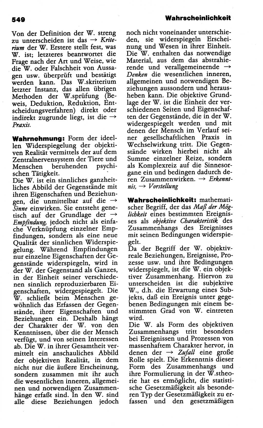 Wörterbuch der marxistisch-leninistischen Philosophie [Deutsche Demokratische Republik (DDR)] 1985, Seite 549 (Wb. ML Phil. DDR 1985, S. 549)