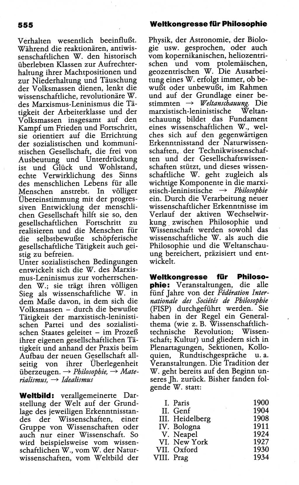 Wörterbuch der marxistisch-leninistischen Philosophie [Deutsche Demokratische Republik (DDR)] 1985, Seite 555 (Wb. ML Phil. DDR 1985, S. 555)