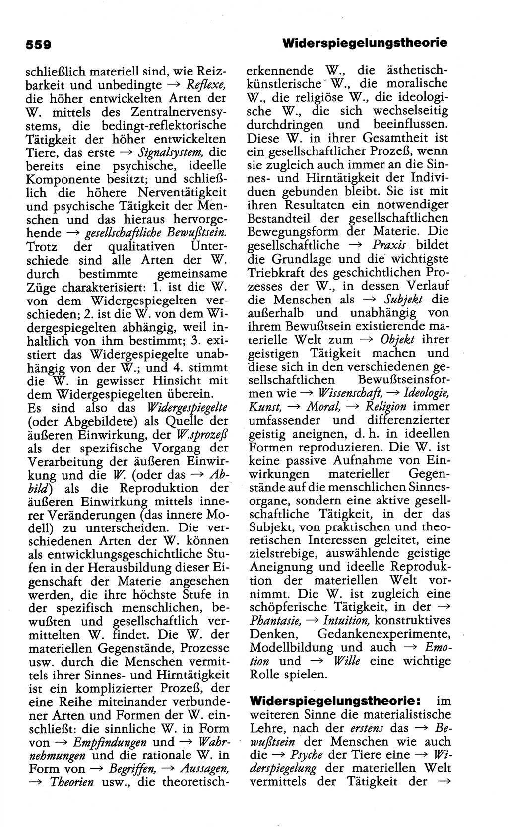Wörterbuch der marxistisch-leninistischen Philosophie [Deutsche Demokratische Republik (DDR)] 1985, Seite 559 (Wb. ML Phil. DDR 1985, S. 559)