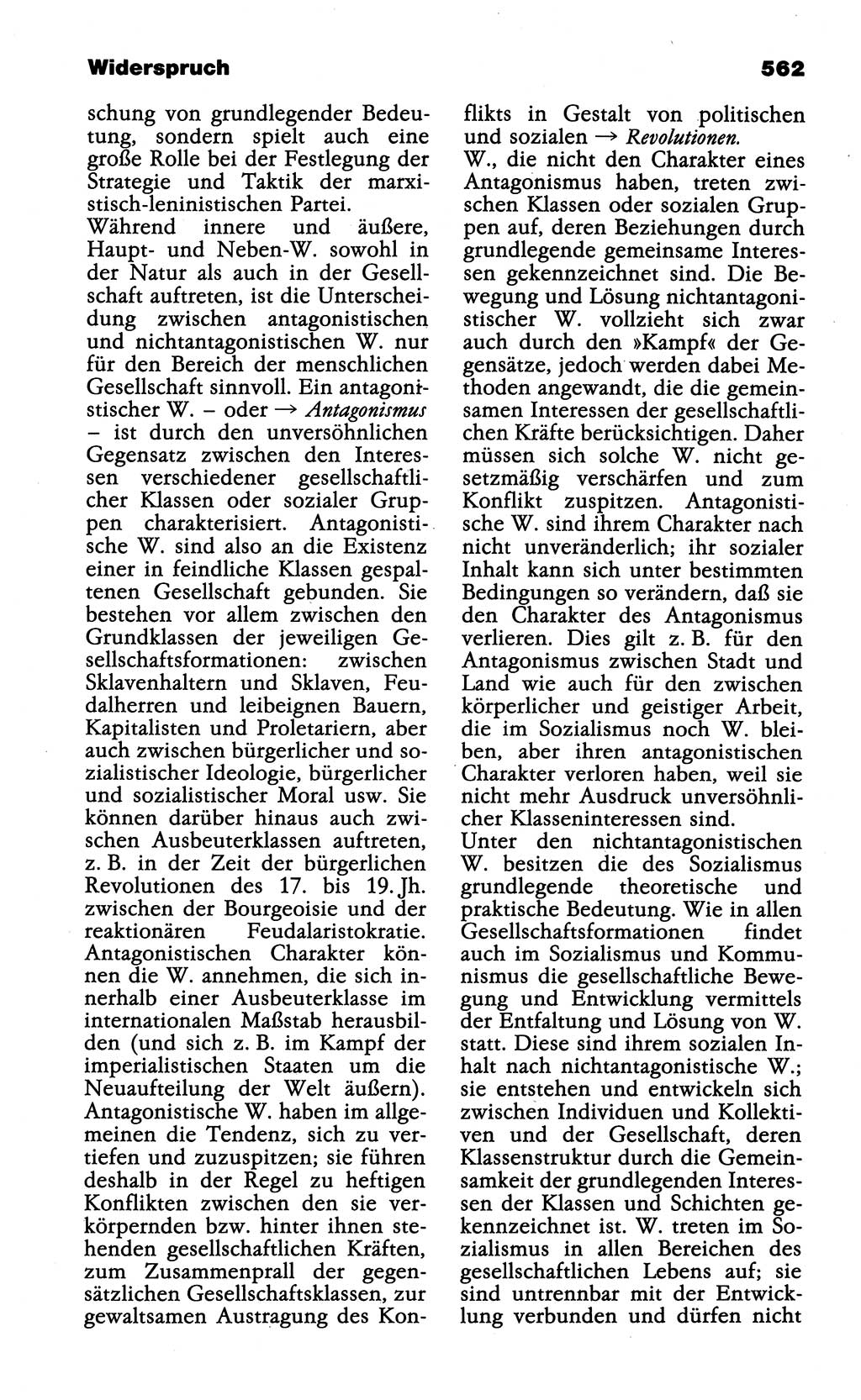 WÃ¶rterbuch der marxistisch-leninistischen Philosophie [Deutsche Demokratische Republik (DDR)] 1985, Seite 562 (Wb. ML Phil. DDR 1985, S. 562)