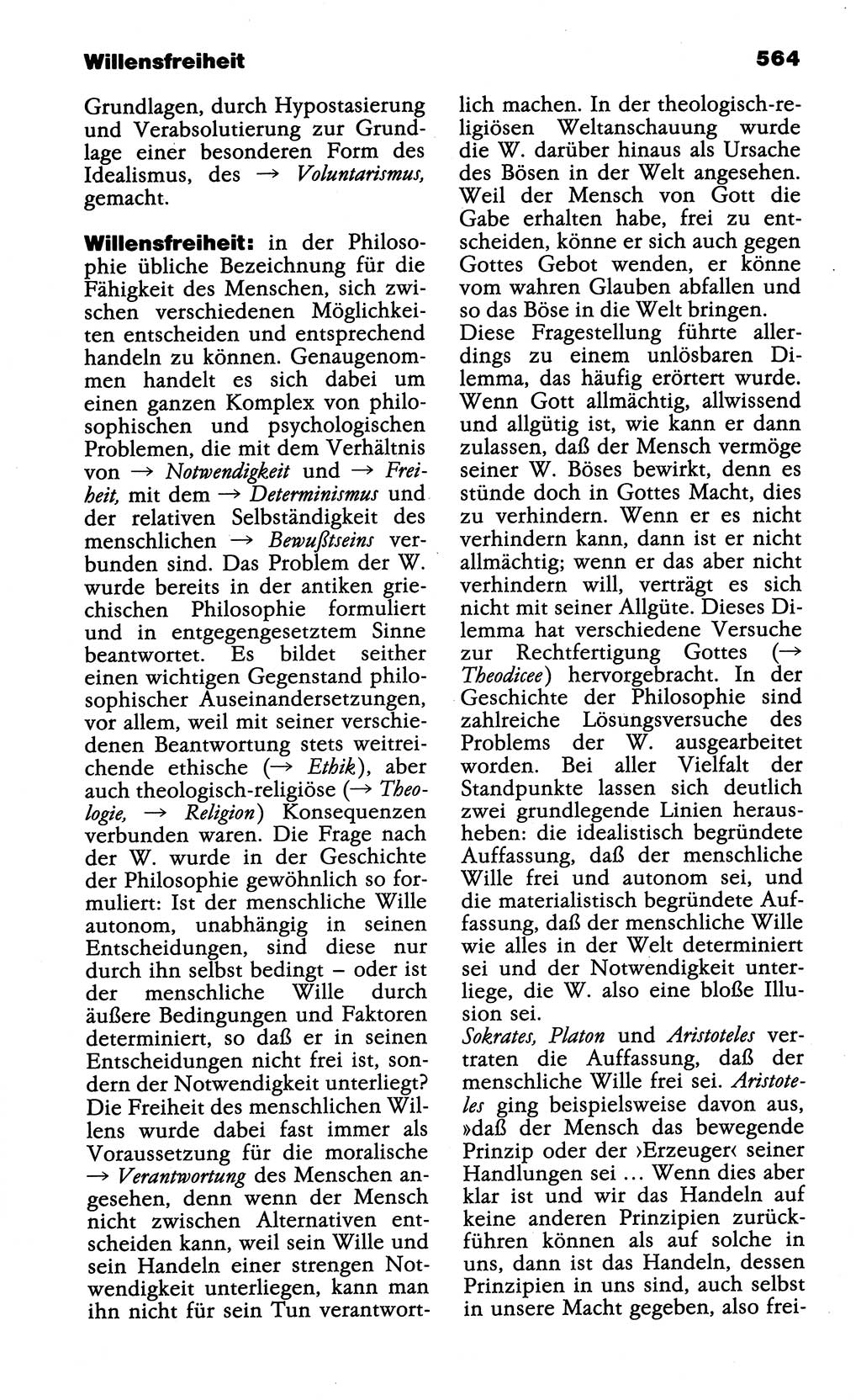 Wörterbuch der marxistisch-leninistischen Philosophie [Deutsche Demokratische Republik (DDR)] 1985, Seite 564 (Wb. ML Phil. DDR 1985, S. 564)