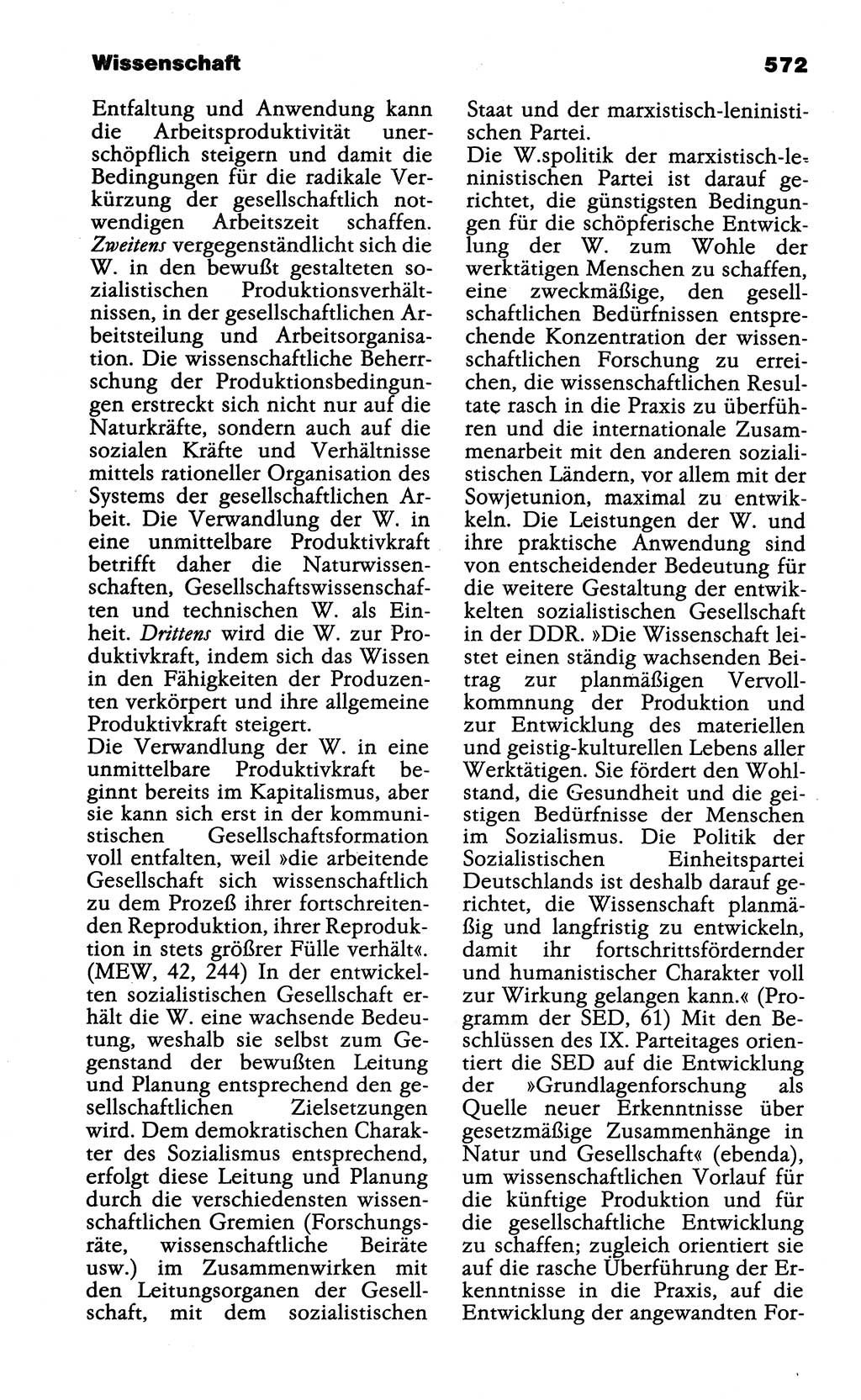 Wörterbuch der marxistisch-leninistischen Philosophie [Deutsche Demokratische Republik (DDR)] 1985, Seite 572 (Wb. ML Phil. DDR 1985, S. 572)