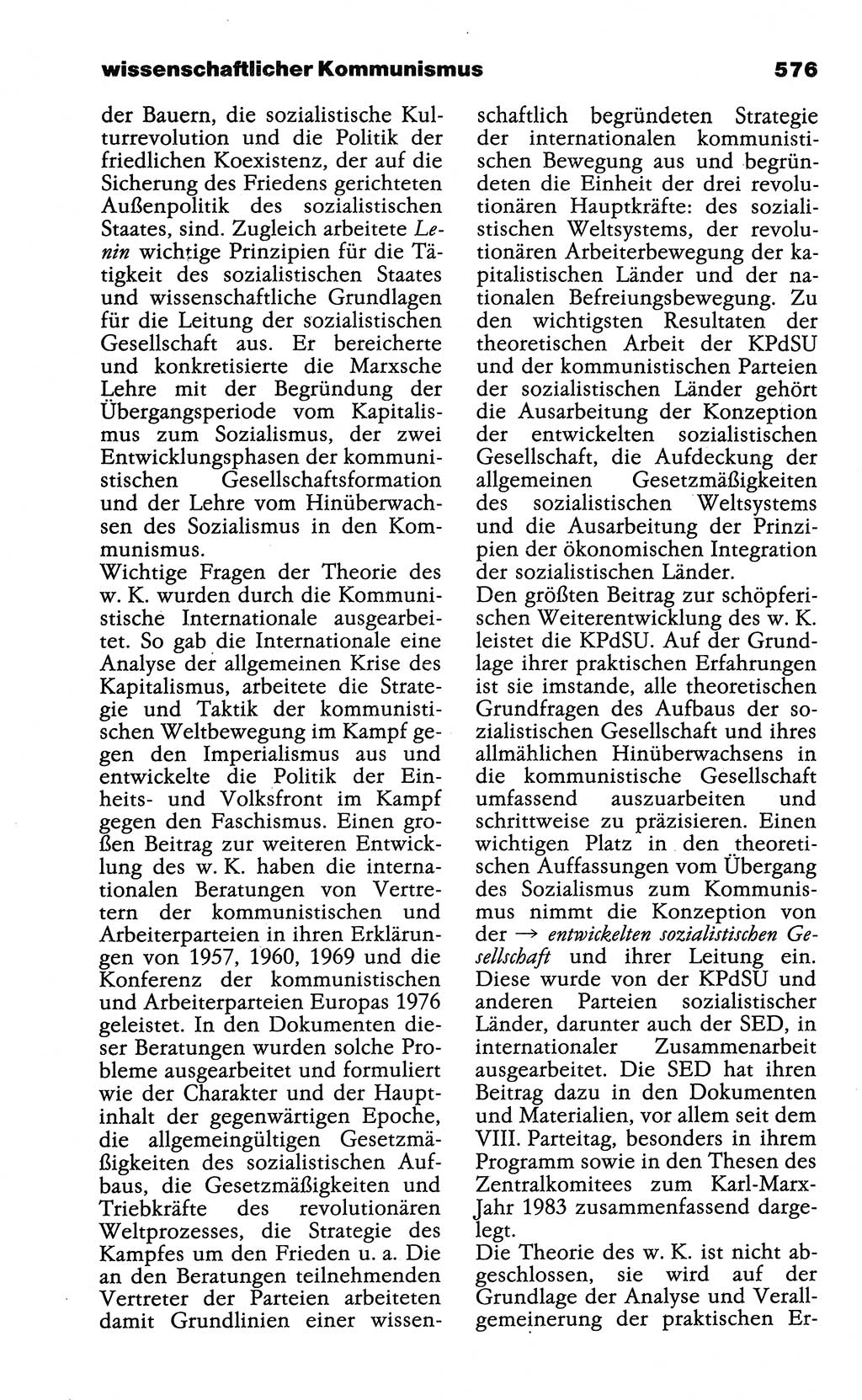 Wörterbuch der marxistisch-leninistischen Philosophie [Deutsche Demokratische Republik (DDR)] 1985, Seite 576 (Wb. ML Phil. DDR 1985, S. 576)