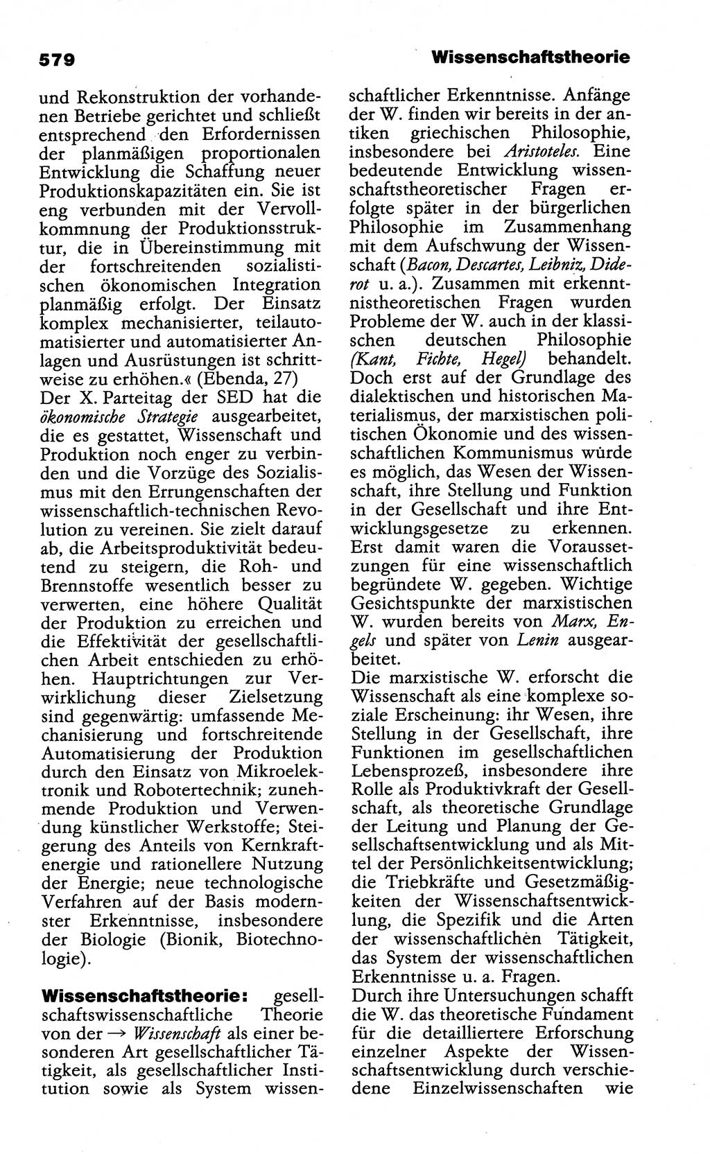 Wörterbuch der marxistisch-leninistischen Philosophie [Deutsche Demokratische Republik (DDR)] 1985, Seite 579 (Wb. ML Phil. DDR 1985, S. 579)