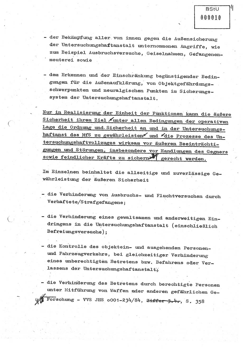 Diplomarbeit (Entwurf) Oberleutnant Peter Parke (Abt. ⅩⅣ), Ministerium für Staatssicherheit (MfS) [Deutsche Demokratische Republik (DDR)], Juristische Hochschule (JHS), Geheime Verschlußsache (GVS) o001-98/86, Potsdam 1986, Seite 10 (Dipl.-Arb. MfS DDR JHS GVS o001-98/86 1986, S. 10)