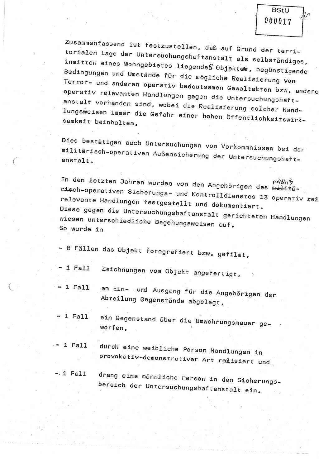 Diplomarbeit (Entwurf) Oberleutnant Peter Parke (Abt. ⅩⅣ), Ministerium für Staatssicherheit (MfS) [Deutsche Demokratische Republik (DDR)], Juristische Hochschule (JHS), Geheime Verschlußsache (GVS) o001-98/86, Potsdam 1986, Seite 17 (Dipl.-Arb. MfS DDR JHS GVS o001-98/86 1986, S. 17)