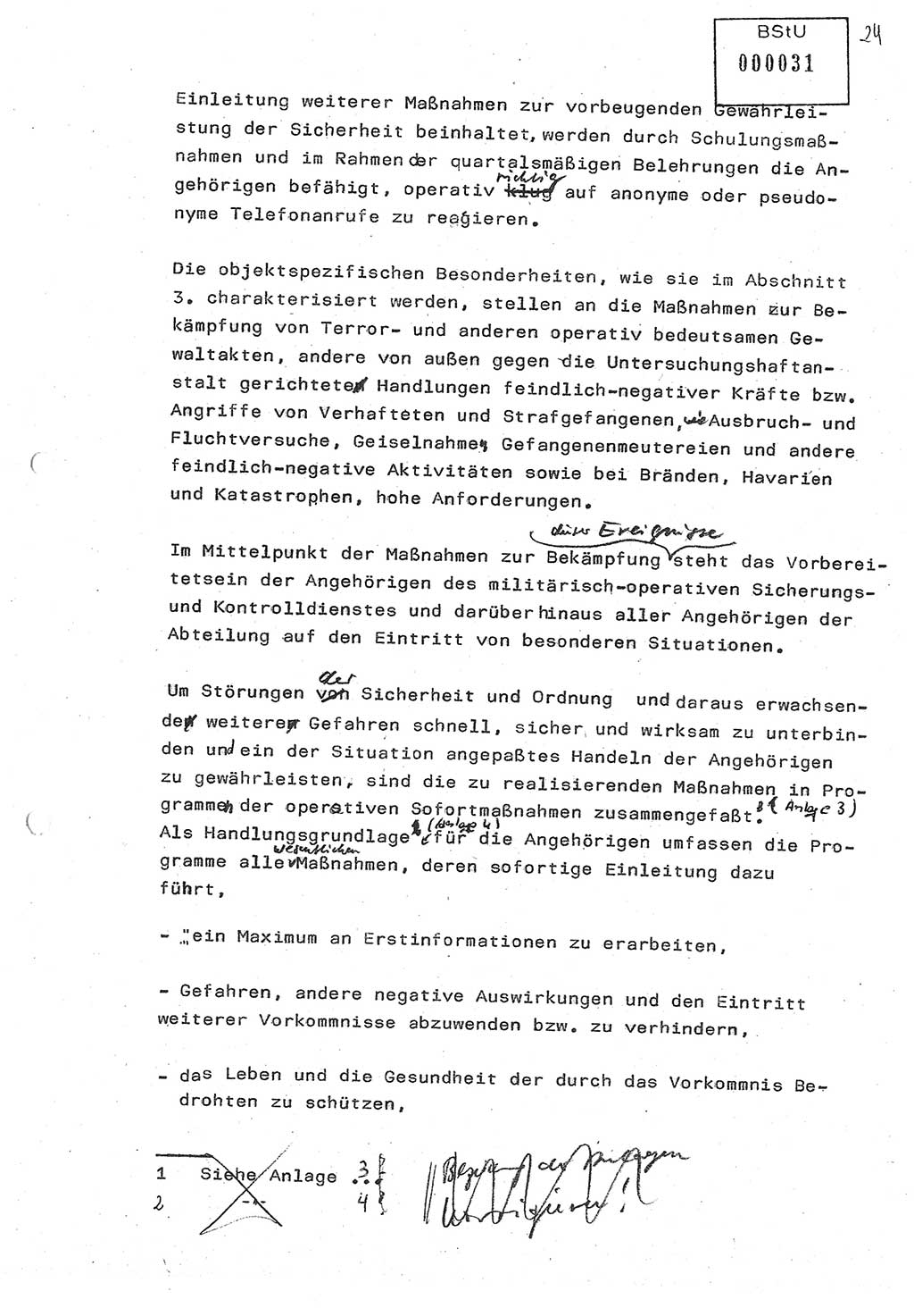 Diplomarbeit (Entwurf) Oberleutnant Peter Parke (Abt. ⅩⅣ), Ministerium für Staatssicherheit (MfS) [Deutsche Demokratische Republik (DDR)], Juristische Hochschule (JHS), Geheime Verschlußsache (GVS) o001-98/86, Potsdam 1986, Seite 31 (Dipl.-Arb. MfS DDR JHS GVS o001-98/86 1986, S. 31)