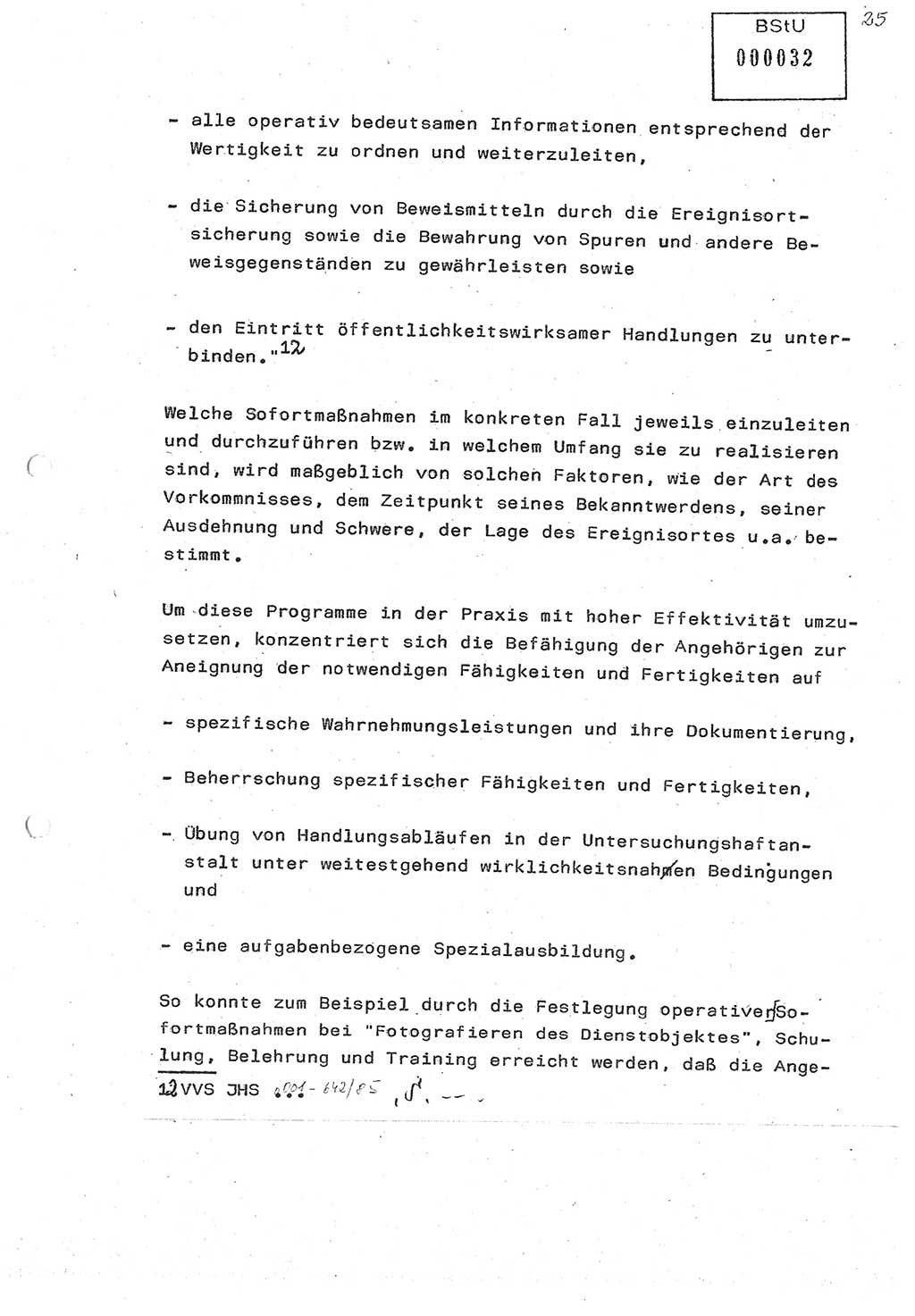 Diplomarbeit (Entwurf) Oberleutnant Peter Parke (Abt. ⅩⅣ), Ministerium für Staatssicherheit (MfS) [Deutsche Demokratische Republik (DDR)], Juristische Hochschule (JHS), Geheime Verschlußsache (GVS) o001-98/86, Potsdam 1986, Seite 32 (Dipl.-Arb. MfS DDR JHS GVS o001-98/86 1986, S. 32)
