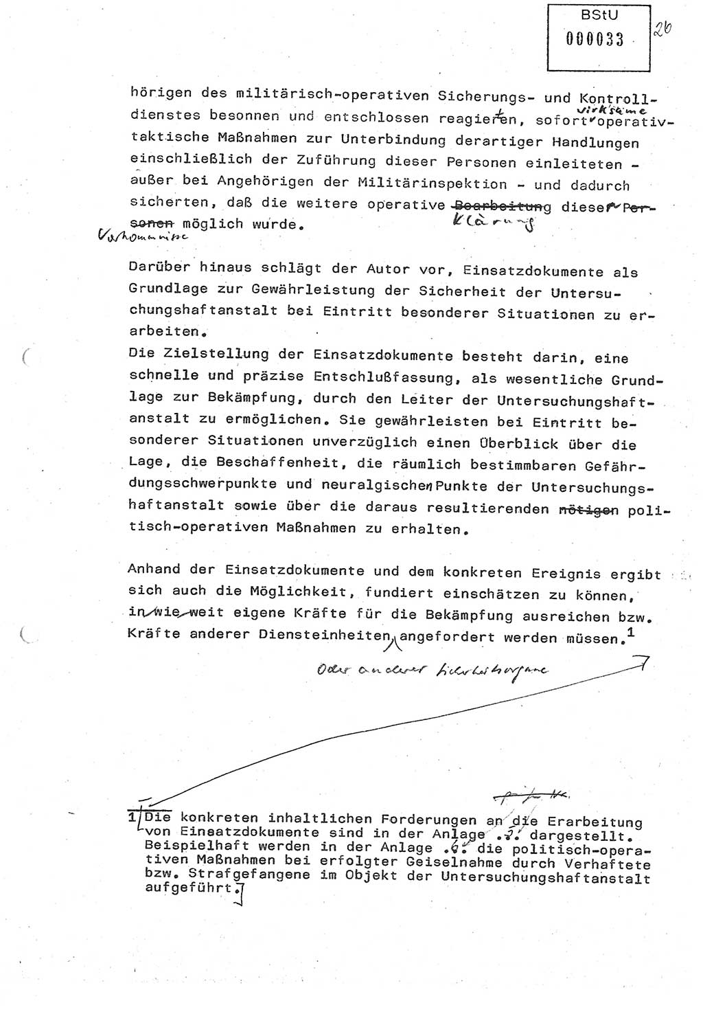 Diplomarbeit (Entwurf) Oberleutnant Peter Parke (Abt. ⅩⅣ), Ministerium für Staatssicherheit (MfS) [Deutsche Demokratische Republik (DDR)], Juristische Hochschule (JHS), Geheime Verschlußsache (GVS) o001-98/86, Potsdam 1986, Seite 33 (Dipl.-Arb. MfS DDR JHS GVS o001-98/86 1986, S. 33)