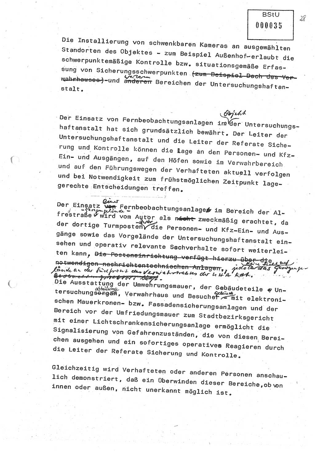Diplomarbeit (Entwurf) Oberleutnant Peter Parke (Abt. ⅩⅣ), Ministerium für Staatssicherheit (MfS) [Deutsche Demokratische Republik (DDR)], Juristische Hochschule (JHS), Geheime Verschlußsache (GVS) o001-98/86, Potsdam 1986, Seite 35 (Dipl.-Arb. MfS DDR JHS GVS o001-98/86 1986, S. 35)