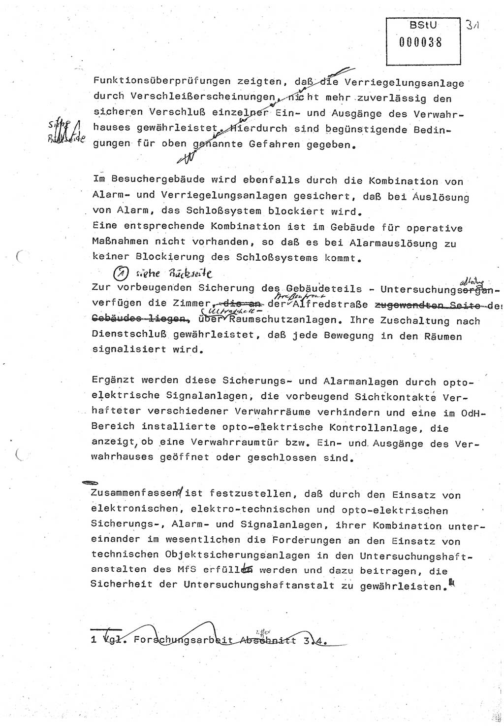 Diplomarbeit (Entwurf) Oberleutnant Peter Parke (Abt. ⅩⅣ), Ministerium für Staatssicherheit (MfS) [Deutsche Demokratische Republik (DDR)], Juristische Hochschule (JHS), Geheime Verschlußsache (GVS) o001-98/86, Potsdam 1986, Seite 38 (Dipl.-Arb. MfS DDR JHS GVS o001-98/86 1986, S. 38)